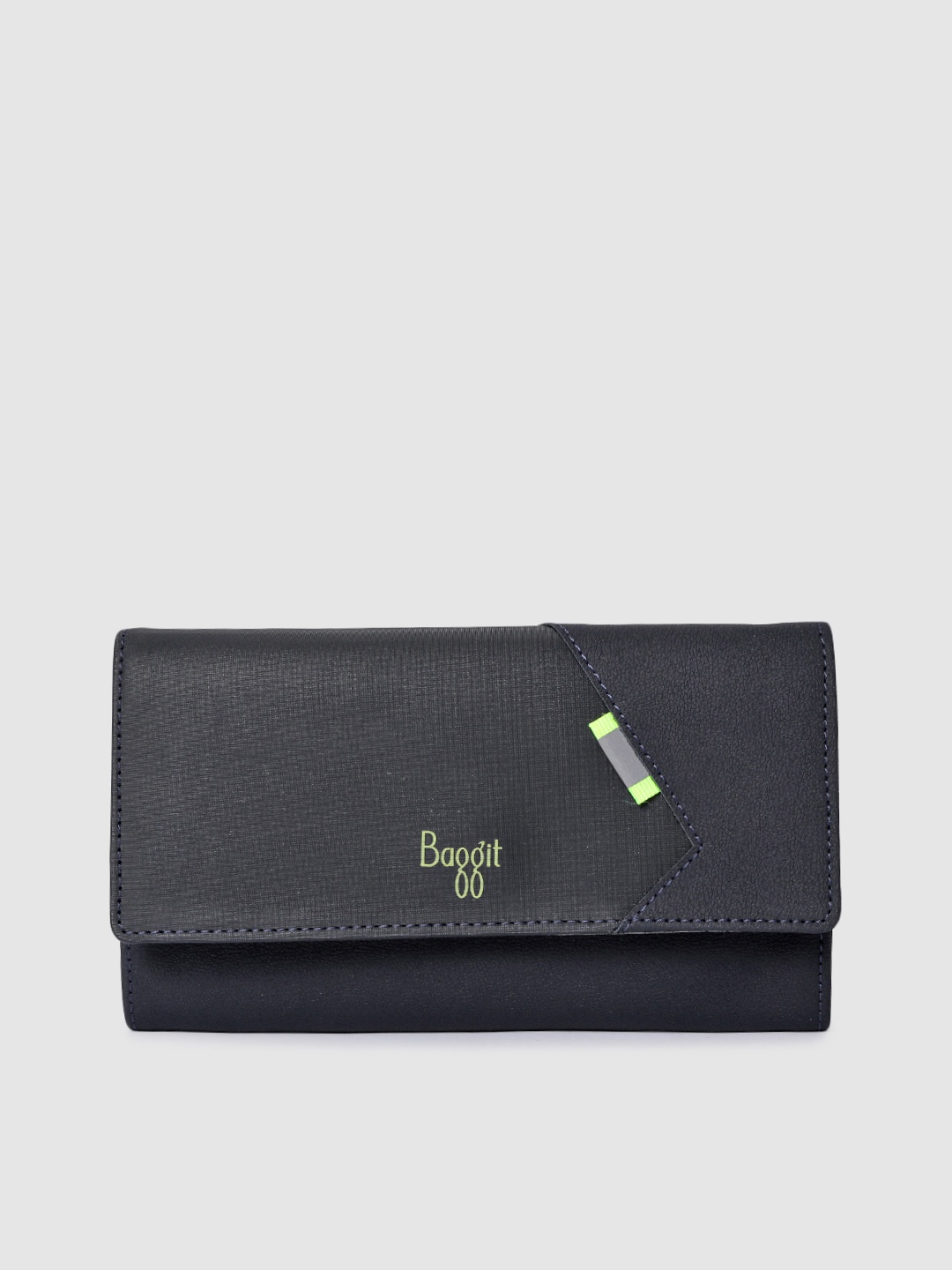 Baggit Women Blue Envelope Wallet, Navy blue