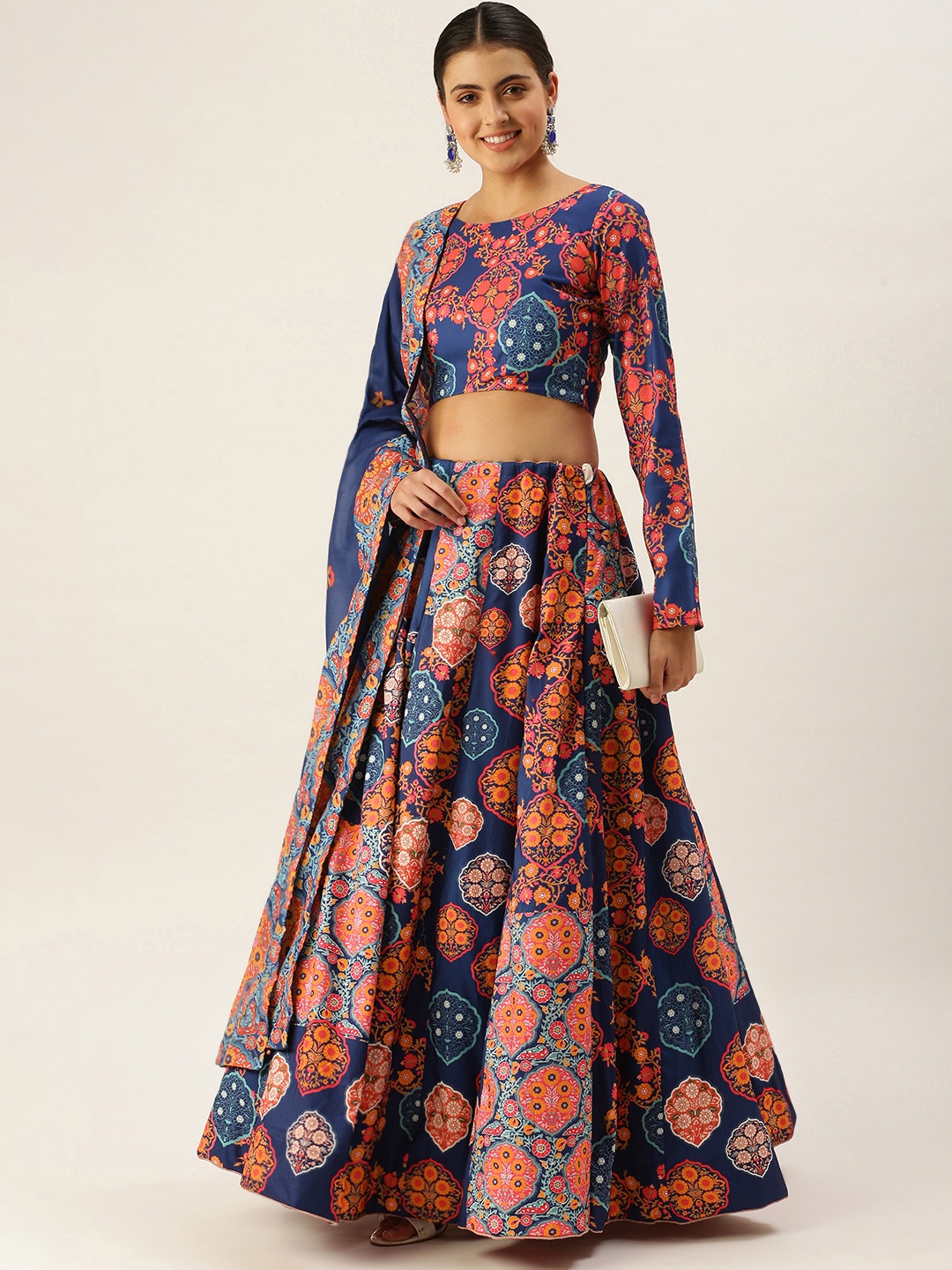 LOOKNBOOK ART Women Blue Pink Semi-Stitched Lehenga & Unstitched Blouse With Dupatta
LOOKNBOOK ART Women Blue Pink Semi-Stitched Lehenga & Unstitched Blouse With Dupatta