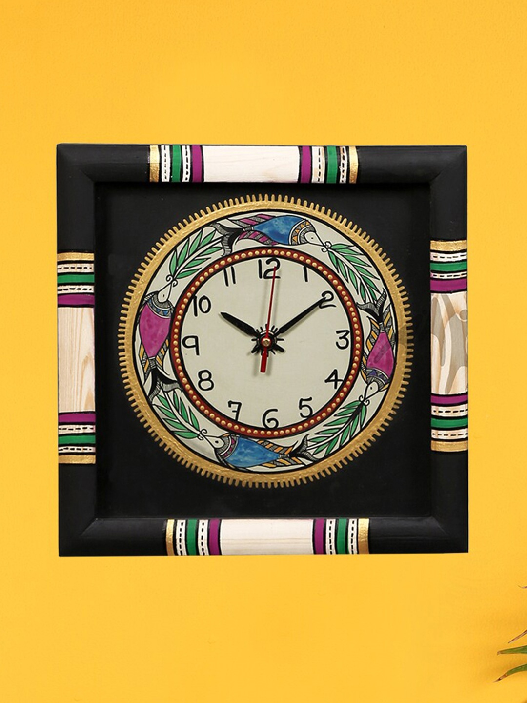 AAKRITI ART CREATIONS Black Warli Art Printed Square Analogue Wall Clock
AAKRITI ART CREATIONS Black Warli Art Printed Square Analogue Wall Clock