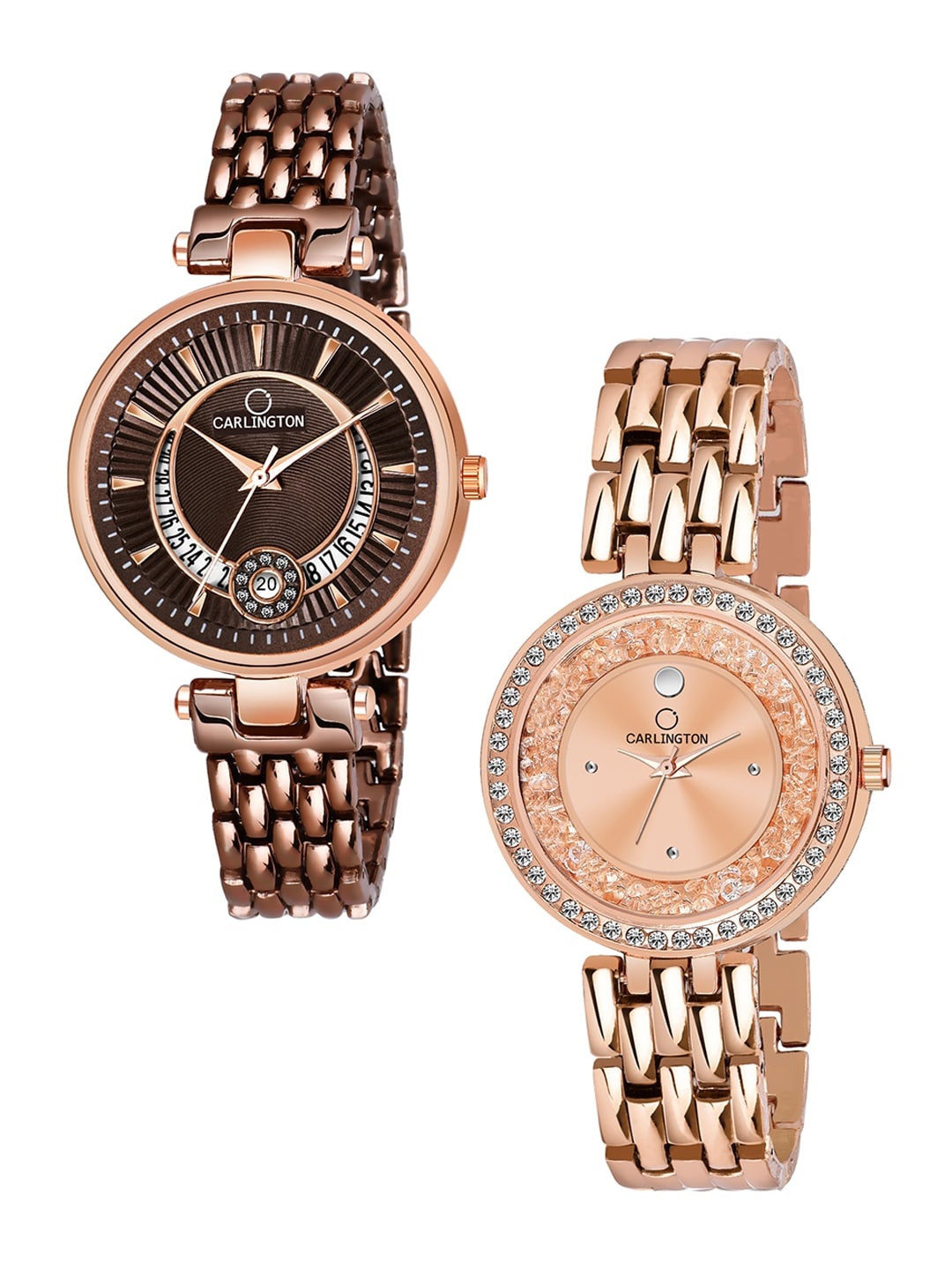 CARLINGTON Women Multicoloured Embellished Dial & Multicoloured Stainless Steel Bracelet Style Straps Watch, Brown
CARLINGTON Women Multicoloured Embellished Dial & Multicoloured Stainless Steel Bracelet Style Straps Watch, Brown