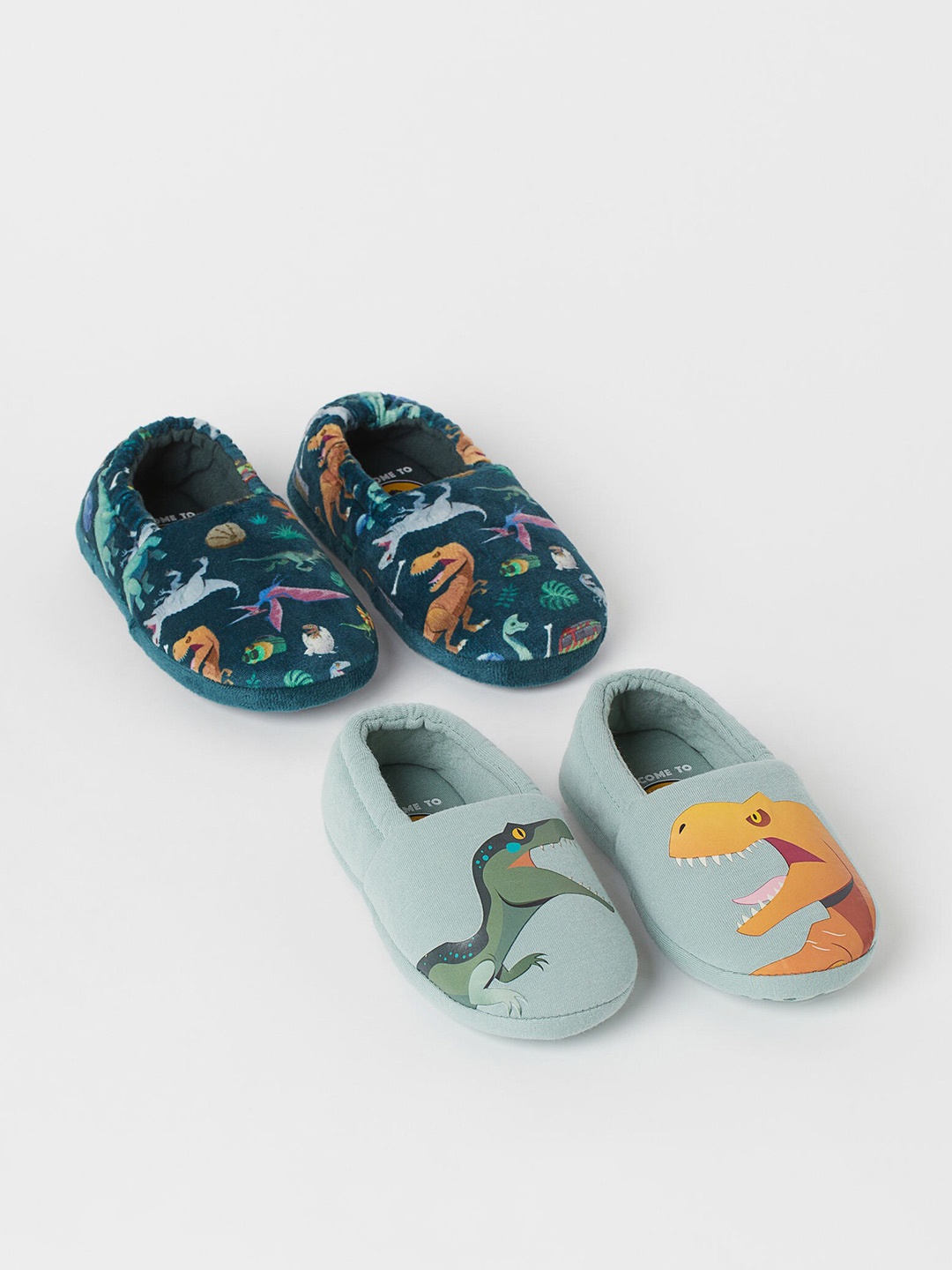 H&M Boys 2-Pack Soft Slippers, Blue