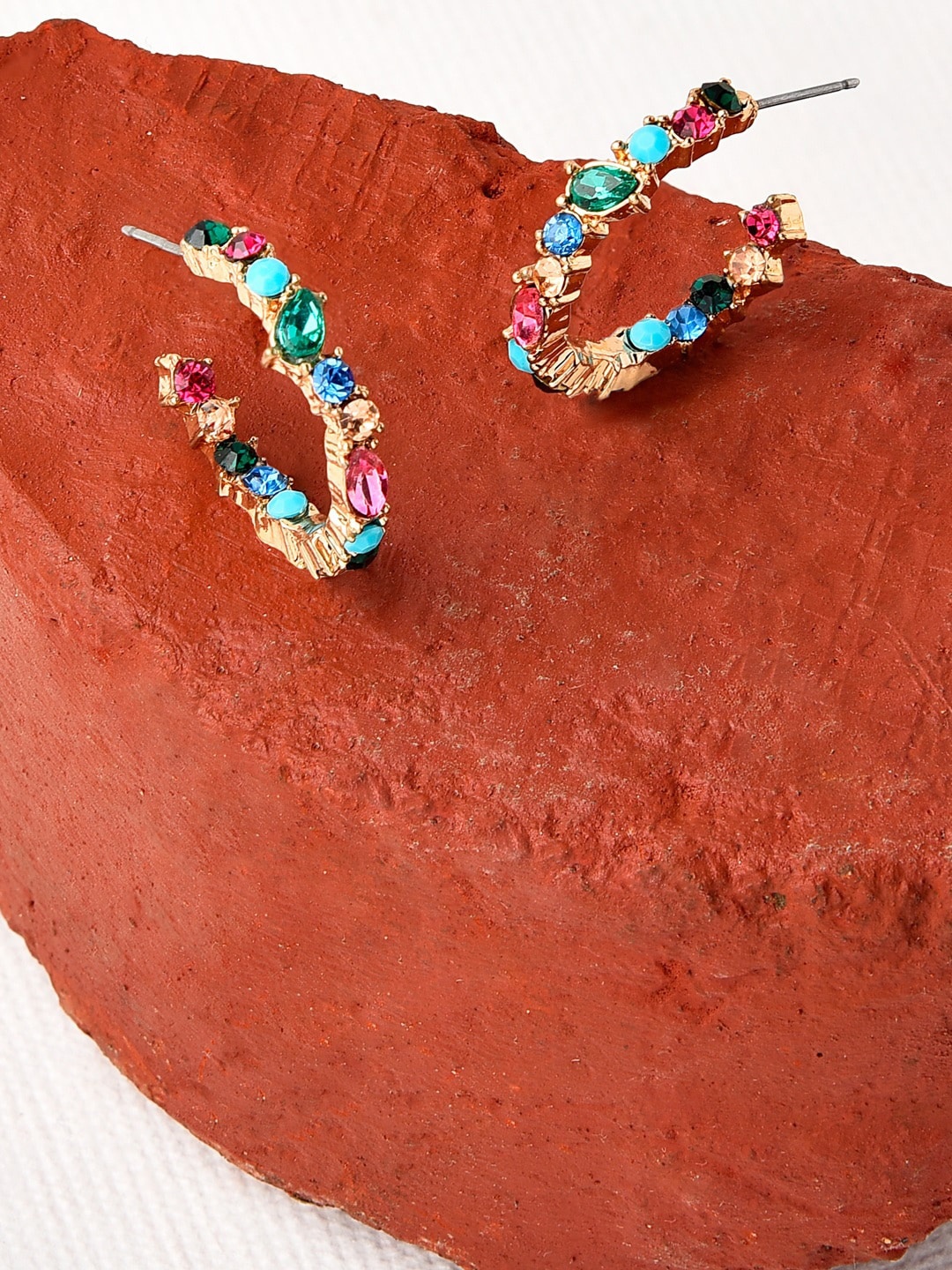 Accessorize London Feel Good Eclectic Stone Studded Circular Half Hoop Earrings, Multi
Accessorize London Feel Good Eclectic Stone Studded Circular Half Hoop Earrings, Multi