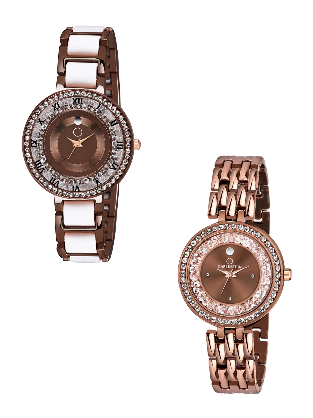 CARLINGTON Women Brown Embellished Dial & Multicoloured Stainless Steel Watch Gift Set
CARLINGTON Women Brown Embellished Dial & Multicoloured Stainless Steel Watch Gift Set
