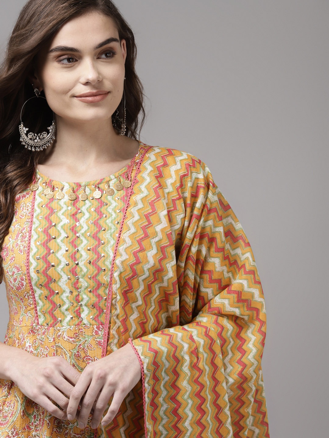Indo Era Women Yellow Floral Printed Empire Gotta Patti Kurta with Sharara & With Dupatta
Indo Era Women Yellow Floral Printed Empire Gotta Patti Kurta with Sharara & With Dupatta