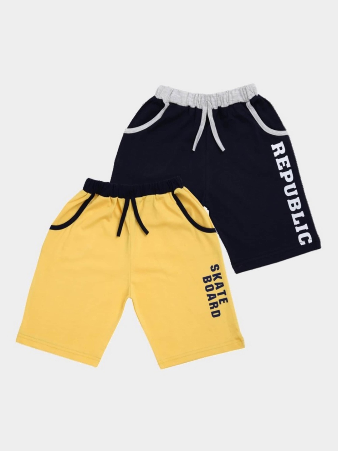Toonyport Boys Pack Of 2 Regular Shorts, Yellow