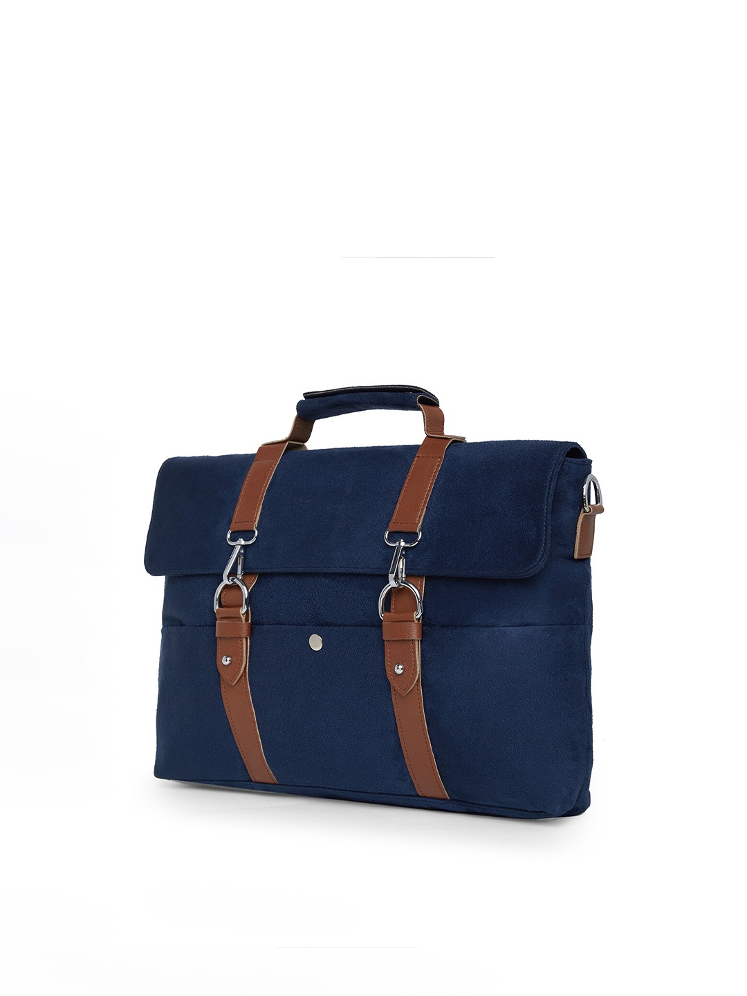 MBOSS Unisex Blue & Brown Solid Laptop Bag