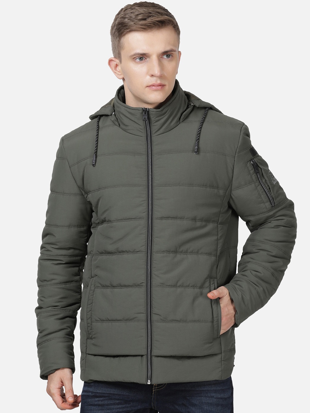 t-base Men Grey Lightweight Puffer Jacket