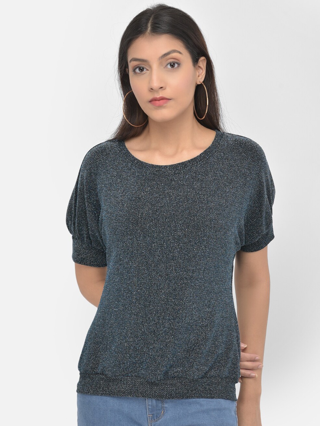 Latin Quarters Black Regular Top