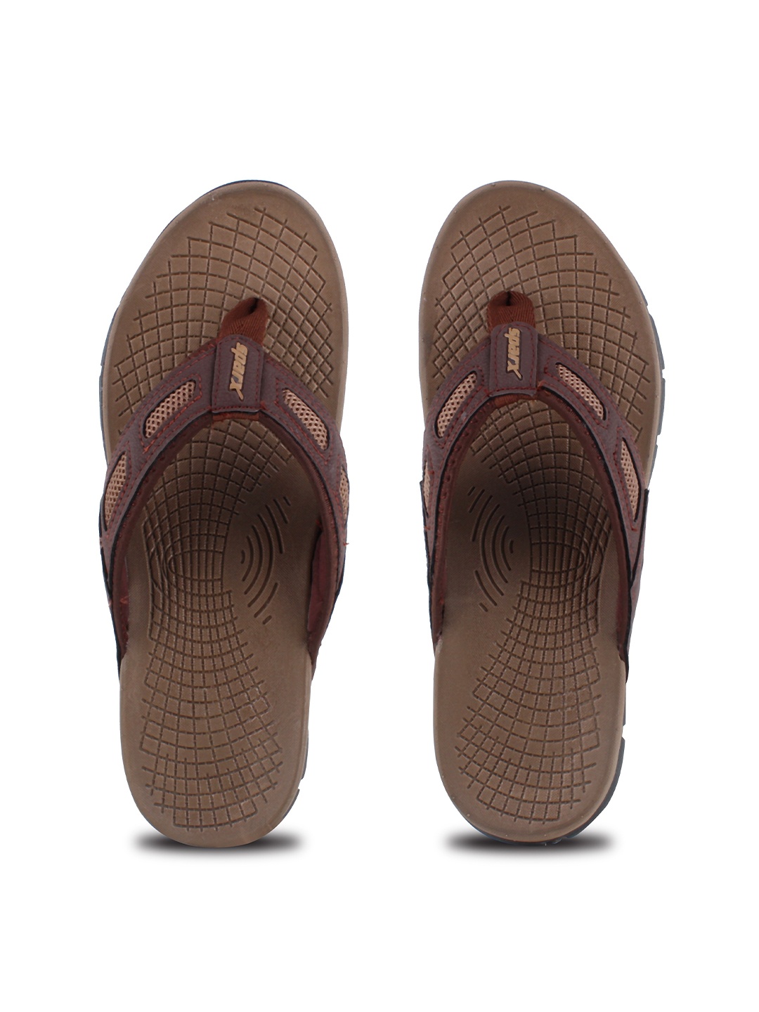 Sparx Men Brown Rubber Thong Flip-Flops