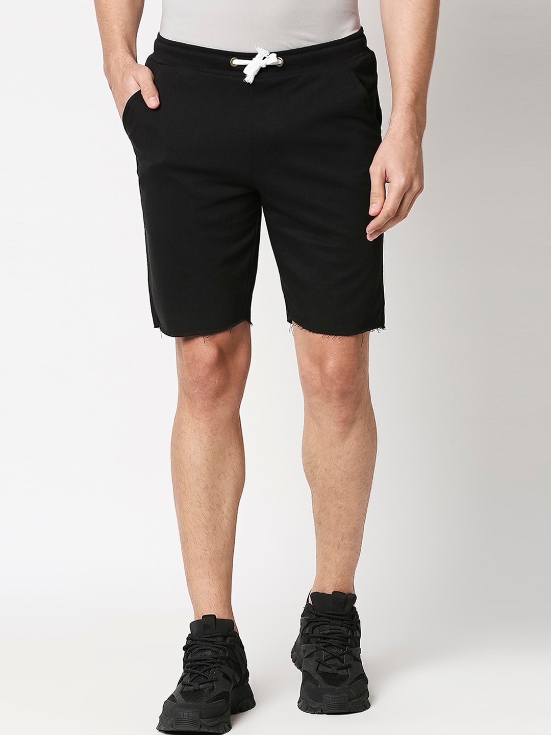 Bewakoof Men Black Sports Shorts