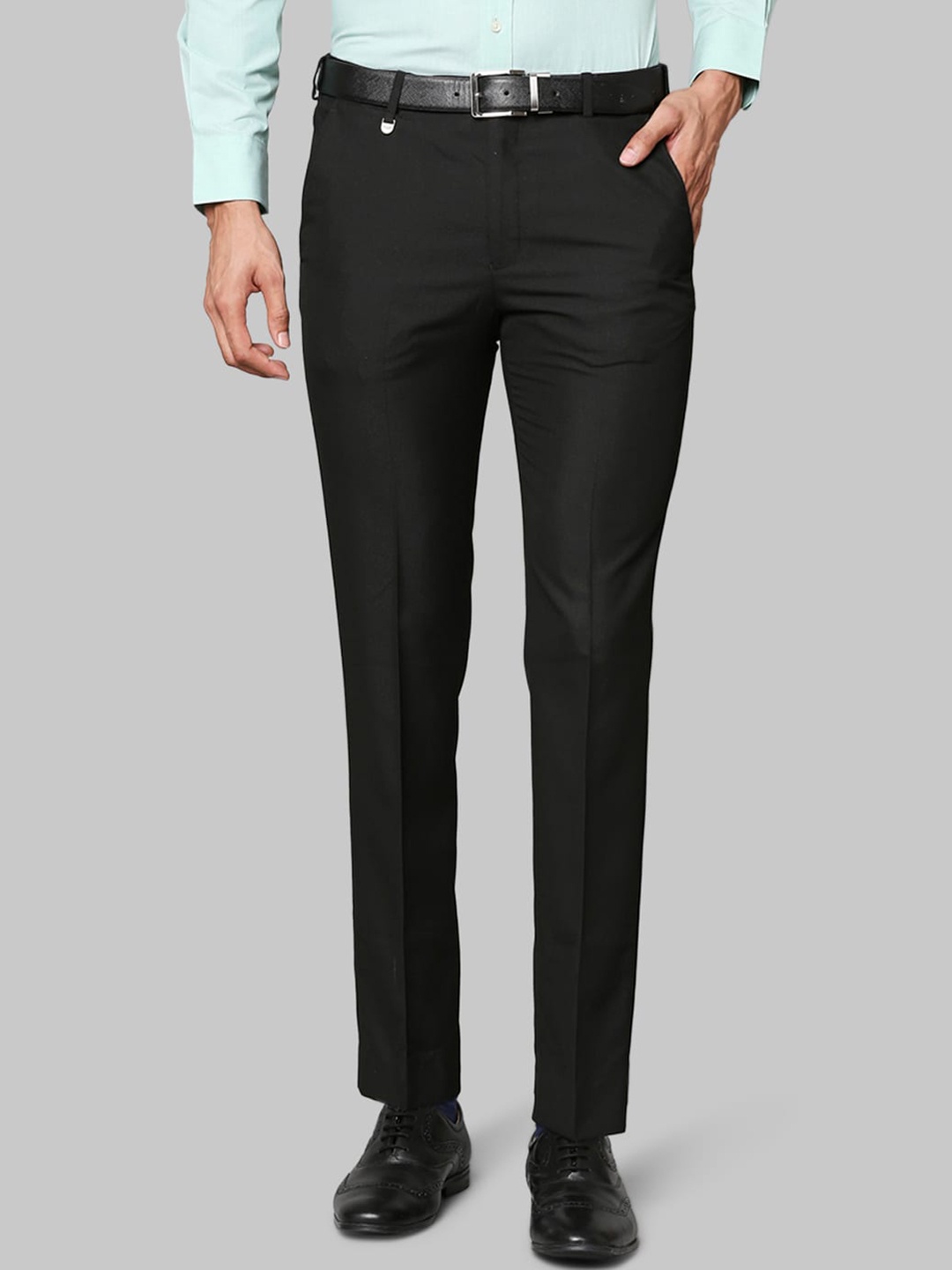 Park Avenue Men Black Formal Trousers
