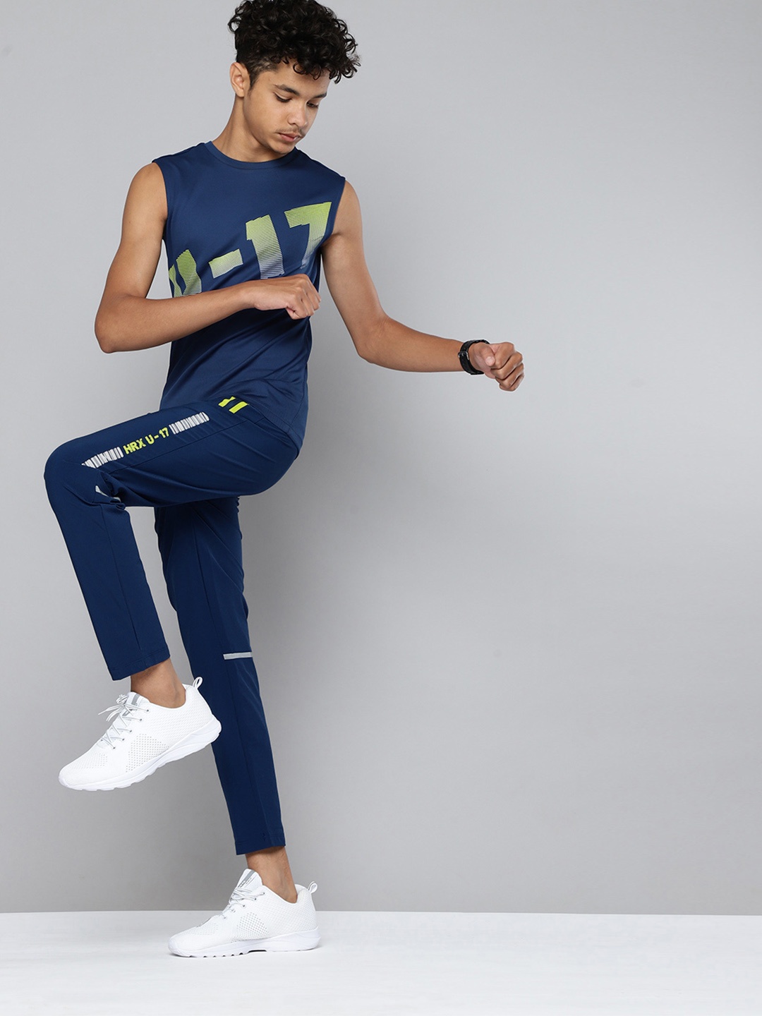 HRX by Hrithik Roshan U-17 Active Boys Estate Blue Rapid-Dry Brand Carrier Track Pants, Navy blue
HRX by Hrithik Roshan U-17 Active Boys Estate Blue Rapid-Dry Brand Carrier Track Pants, Navy blue
