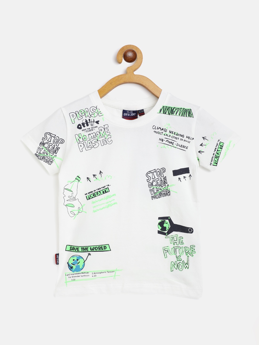 Gini and Jony Infant Boys White Black Typography Print Cotton Pure Cotton T-shirt
Gini and Jony Infant Boys White Black Typography Print Cotton Pure Cotton T-shirt