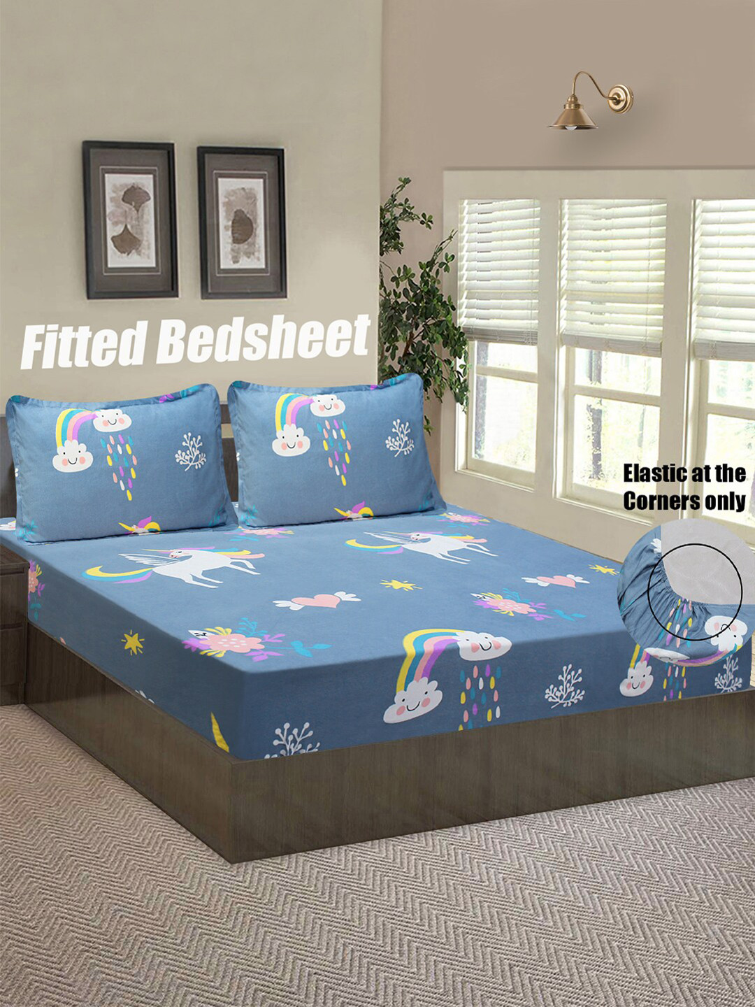Good Homes by Home Candy Blue & White Graphic 144 TC Queen Bedsheet with 2 Pillow Covers
Good Homes by Home Candy Blue & White Graphic 144 TC Queen Bedsheet with 2 Pillow Covers