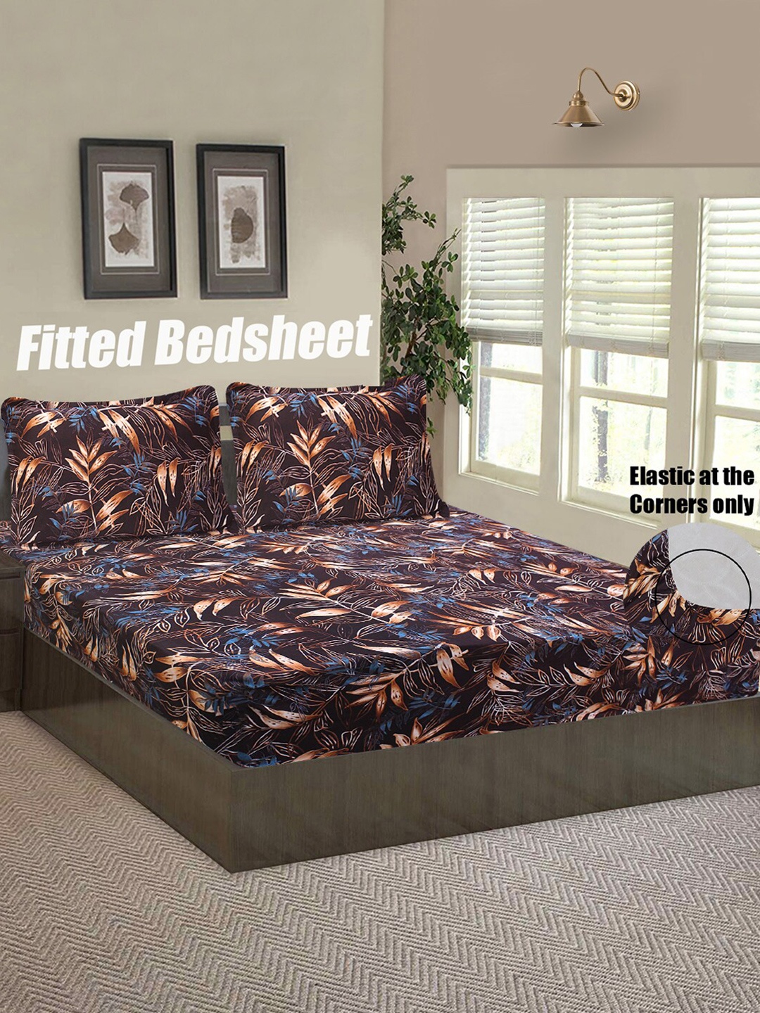Good Homes by Home Candy Brown & Beige Floral 144 TC Queen Bedsheet with 2 Pillow Covers
Good Homes by Home Candy Brown & Beige Floral 144 TC Queen Bedsheet with 2 Pillow Covers