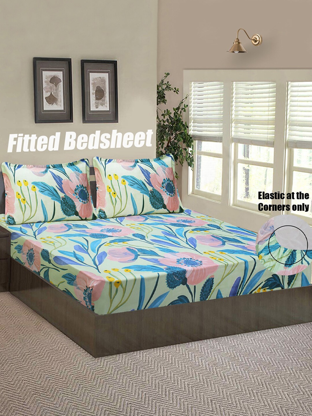 Good Homes by Home Candy Multicoloured Floral 144 TC Queen Bedsheet with 2 Pillow Covers, Multi
Good Homes by Home Candy Multicoloured Floral 144 TC Queen Bedsheet with 2 Pillow Covers, Multi