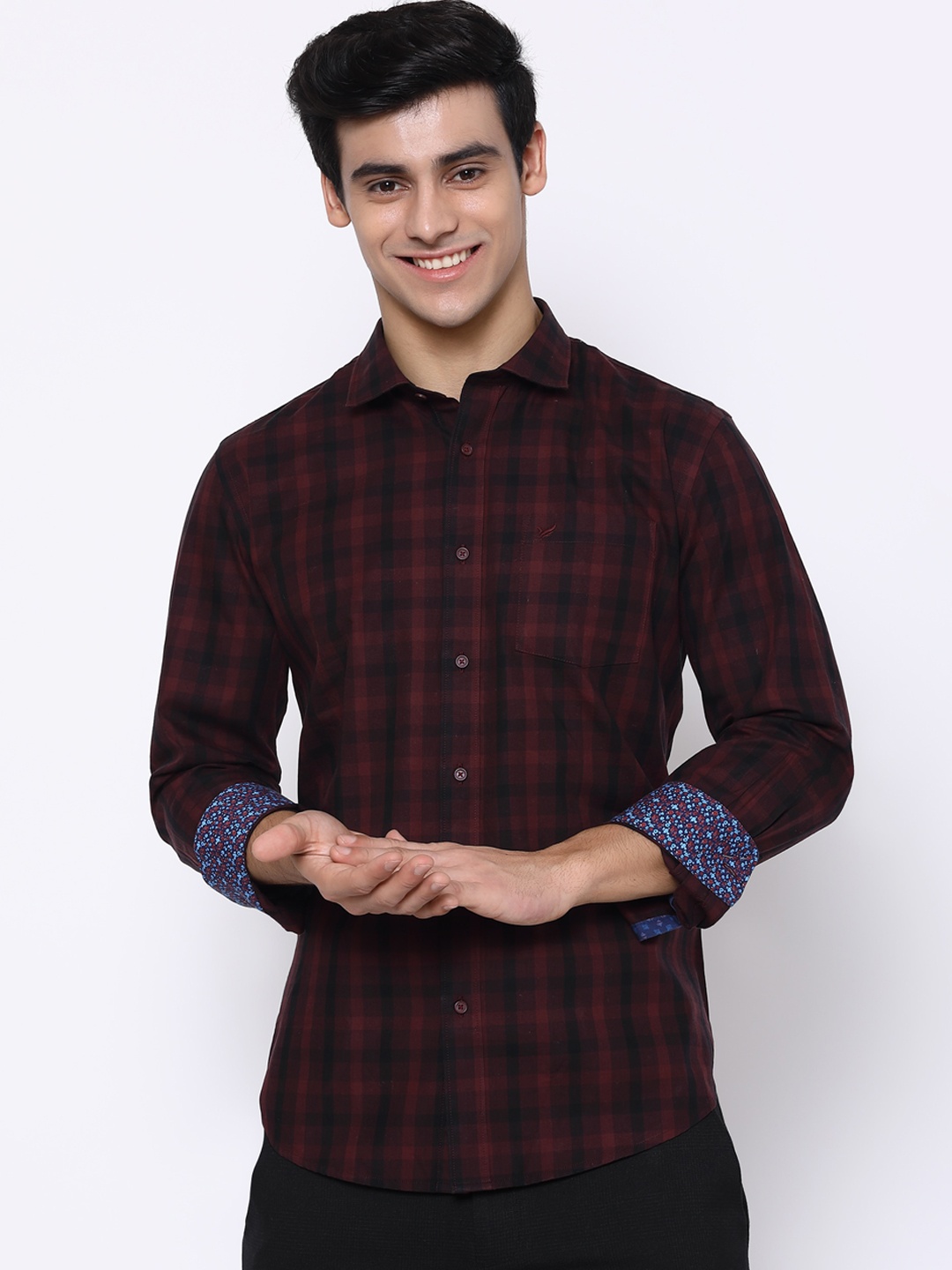 Blackberrys Men Maroon & Navy Blue Slim Fit Tartan Checks Opaque Cotton Casual Shirt
Blackberrys Men Maroon & Navy Blue Slim Fit Tartan Checks Opaque Cotton Casual Shirt