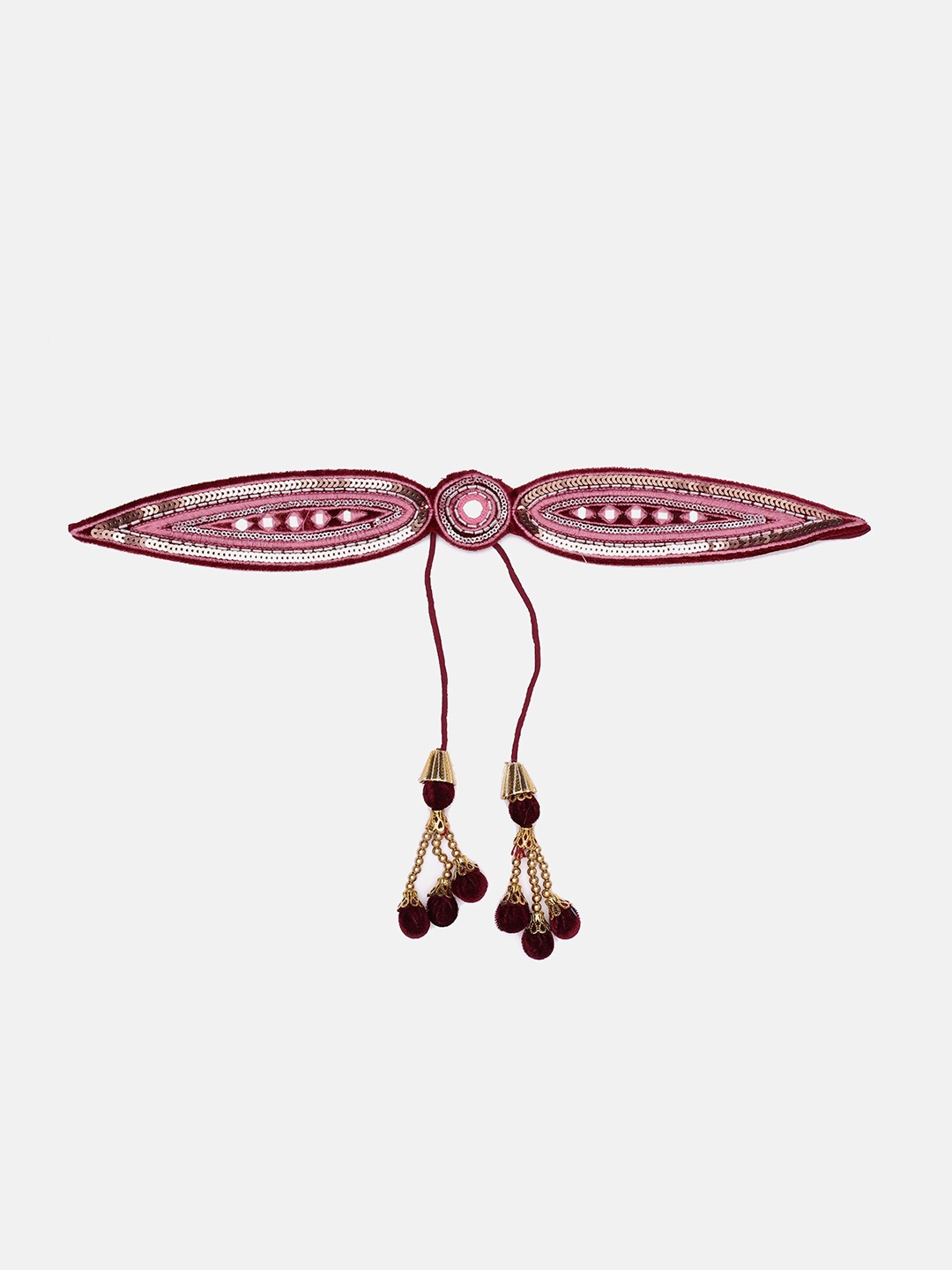 panchhi Women Rose-Gold & Mauve Sequence Work Hand-Made Ethnic Kamarbandh With Tassels
panchhi Women Rose-Gold & Mauve Sequence Work Hand-Made Ethnic Kamarbandh With Tassels