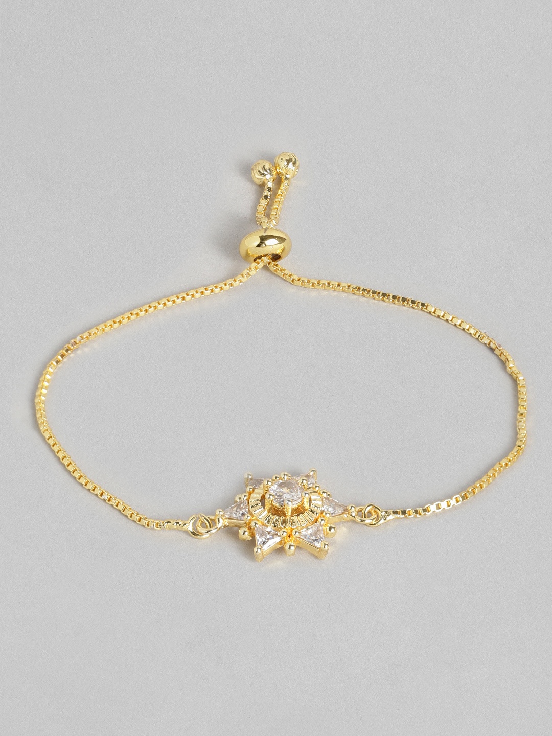 AccessHer Women Gold-Plated & White American Diamond-Studded Handcrafted Charm Bracelet
AccessHer Women Gold-Plated & White American Diamond-Studded Handcrafted Charm Bracelet