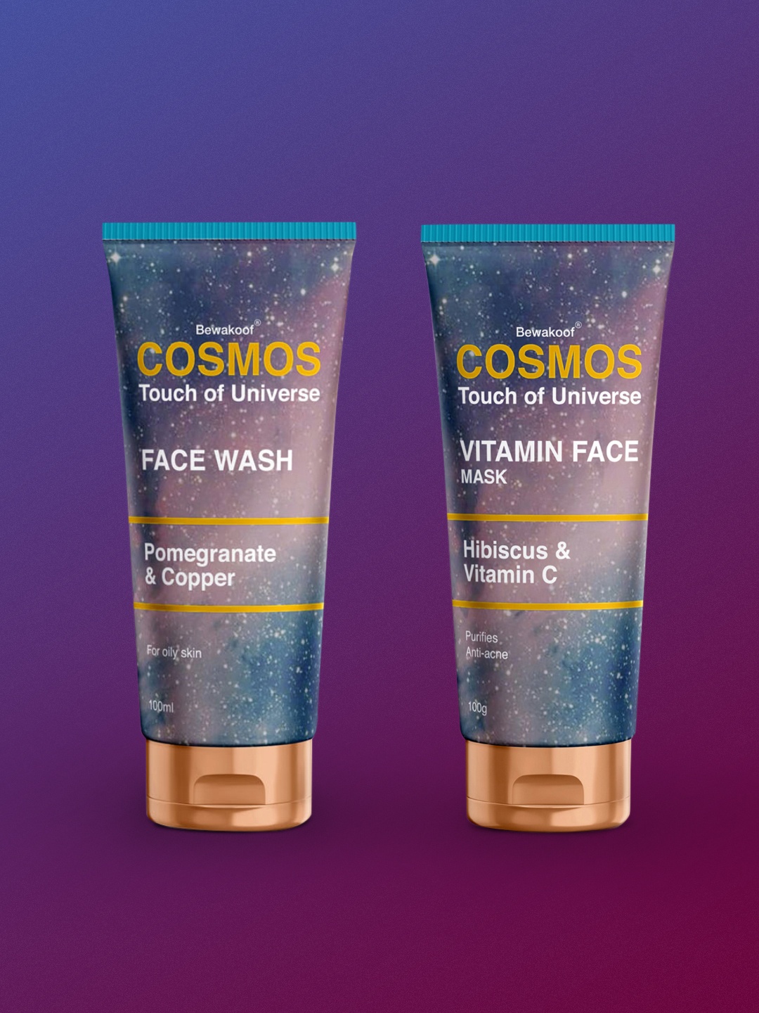 BEWAKOOF COSMOS Set Of 2 Hibiscus Vitamin C Face Mask & Pomegranate Copper Face Wash, Na
BEWAKOOF COSMOS Set Of 2 Hibiscus Vitamin C Face Mask & Pomegranate Copper Face Wash, Na