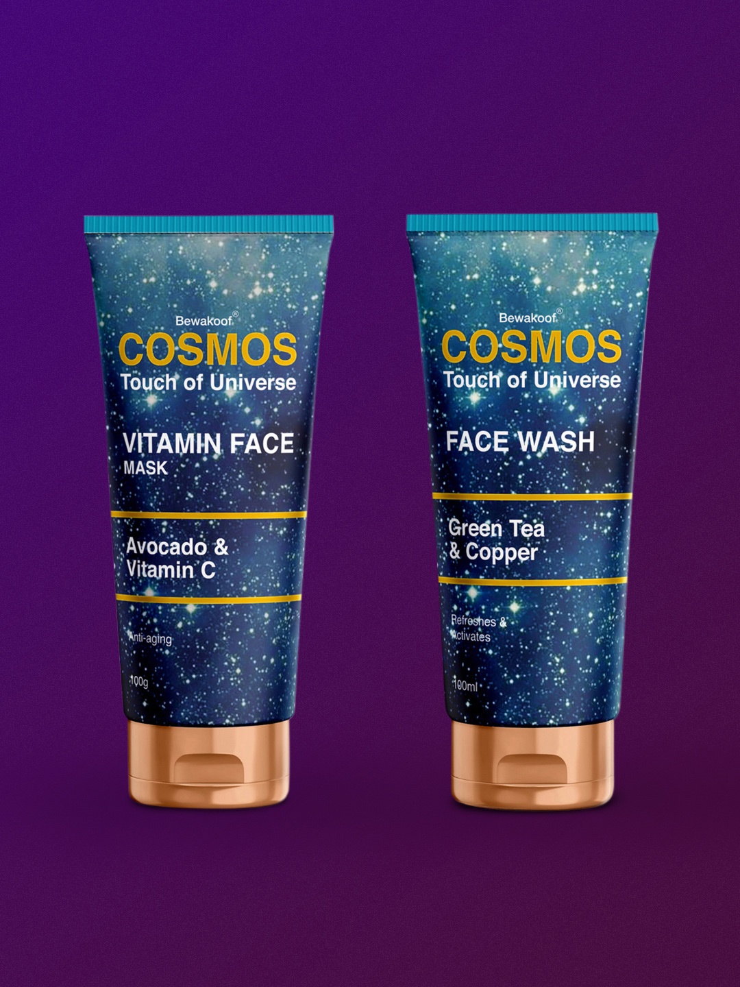 BEWAKOOF COSMOS Set Of 2 Avocado Vitamin C Face Mask & Green Tea & Copper Face Wash, White
BEWAKOOF COSMOS Set Of 2 Avocado Vitamin C Face Mask & Green Tea & Copper Face Wash, White