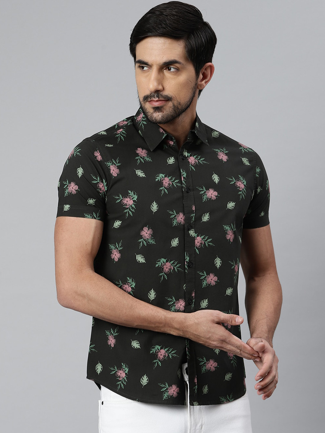 Dennis Lingo Men Green Comfort Slim Fit Floral Opaque Printed Casual Cotton Shirt
Dennis Lingo Men Green Comfort Slim Fit Floral Opaque Printed Casual Cotton Shirt