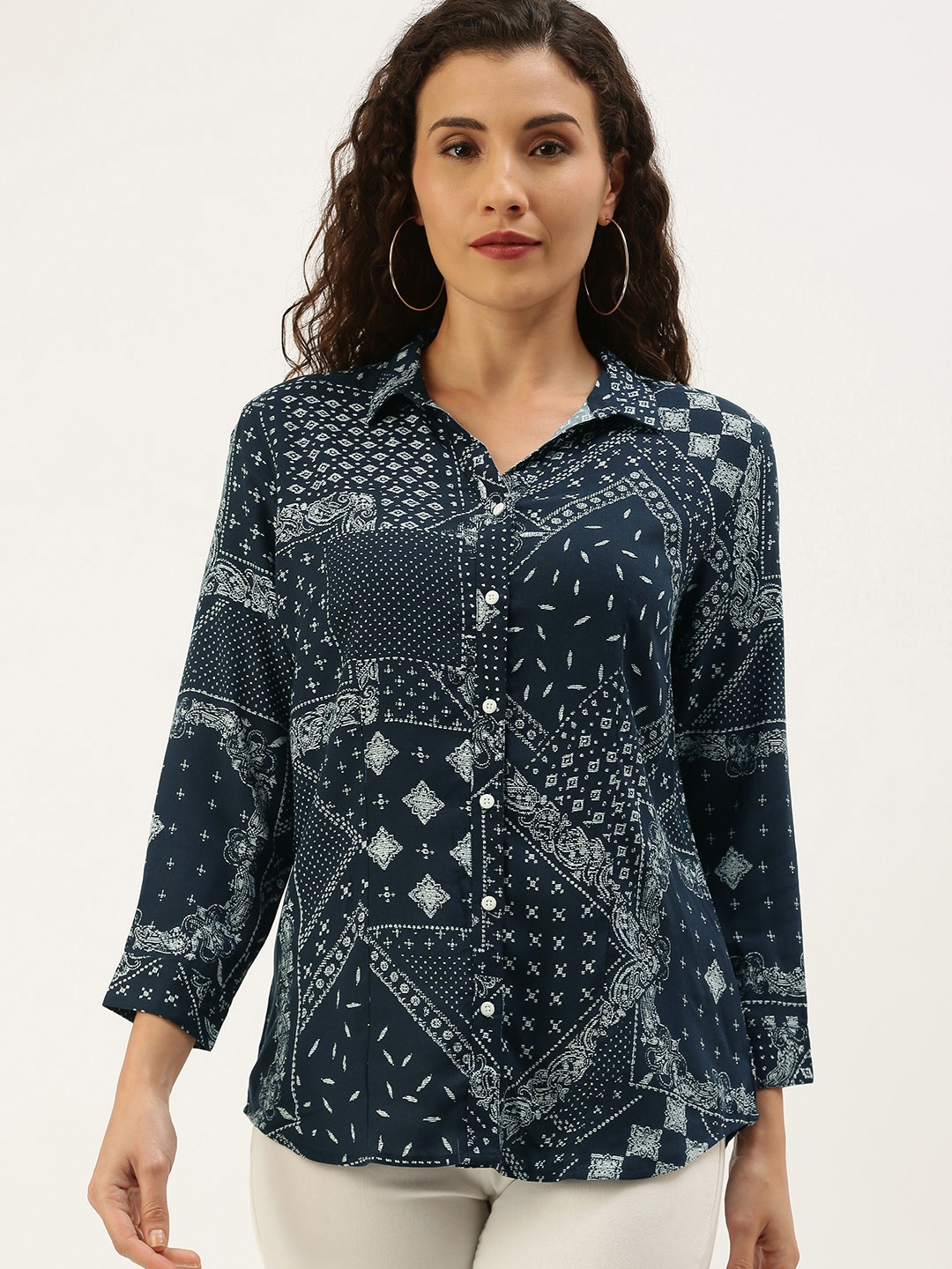Bene Kleed Women Navy Blue Slim Fit Opaque Anti-Bacterial Finish Printed Casual Shirt
Bene Kleed Women Navy Blue Slim Fit Opaque Anti-Bacterial Finish Printed Casual Shirt