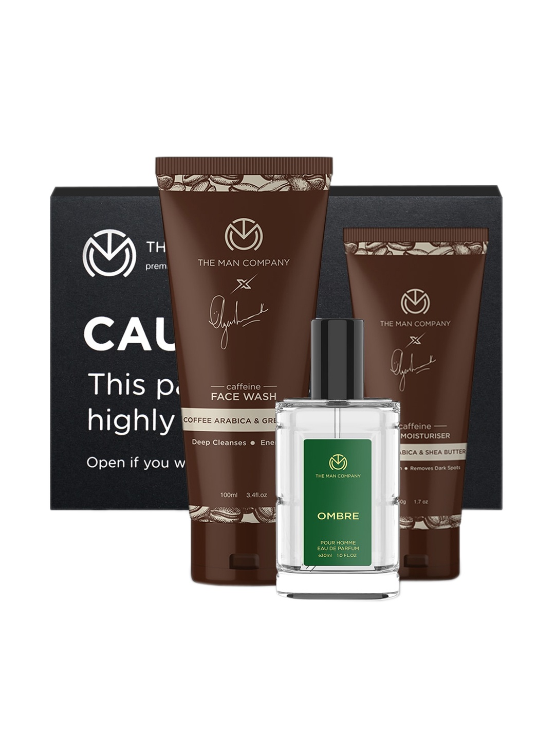 The Man Company Men Caffeine Kit with Face Wash, Face Moisturizer, Ombre Long Lasting EDP, Multi
The Man Company Men Caffeine Kit with Face Wash, Face Moisturizer, Ombre Long Lasting EDP, Multi