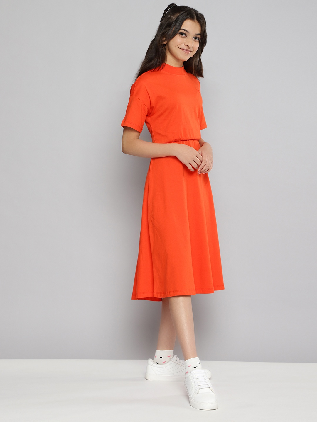 JUSTICE Coral Pure Cotton T-shirt Dress