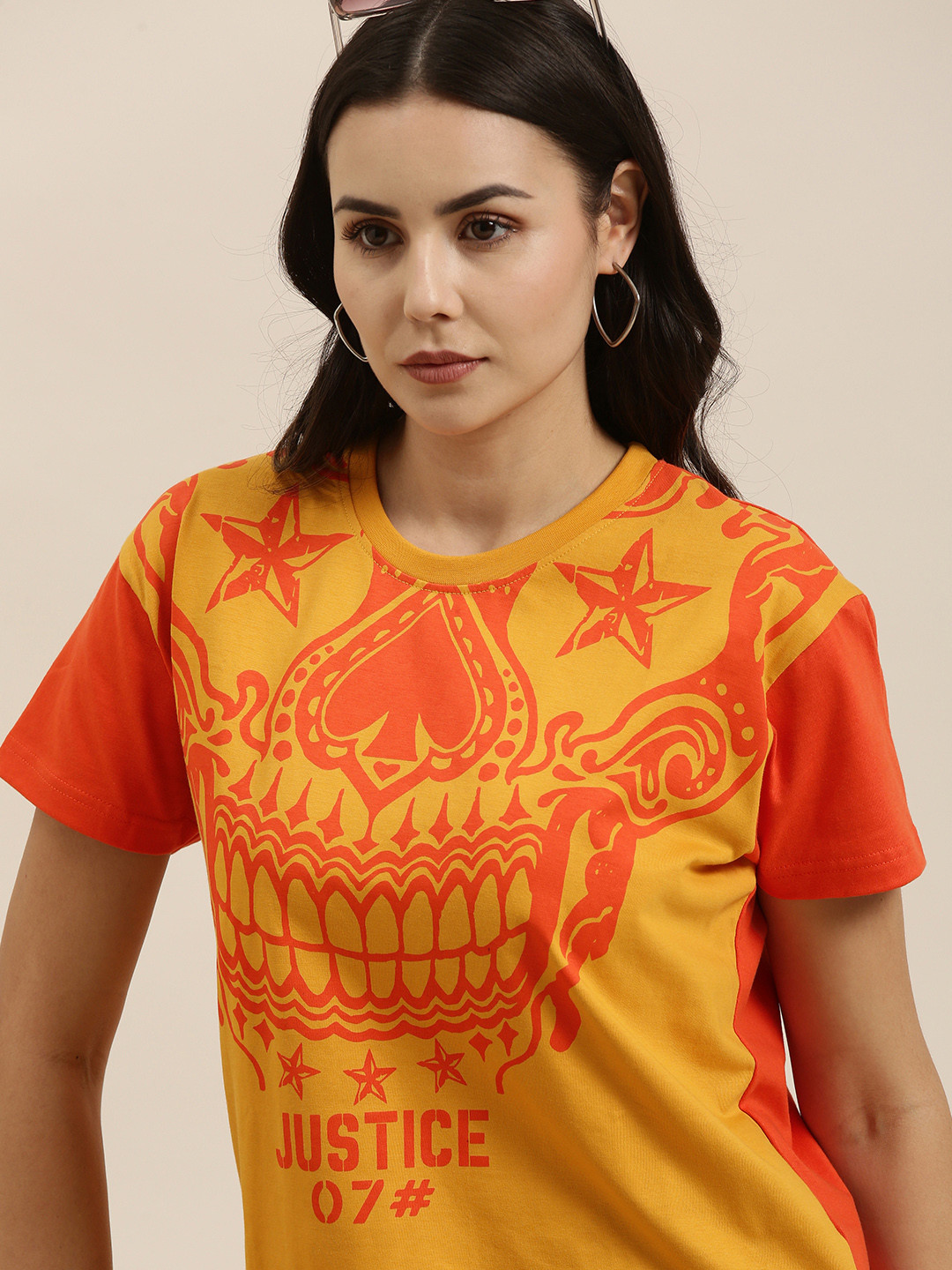 Difference of Opinion Women Mustard Yellow Conversational Printed Pure Cotton Boxy T-shirt
Difference of Opinion Women Mustard Yellow Conversational Printed Pure Cotton Boxy T-shirt