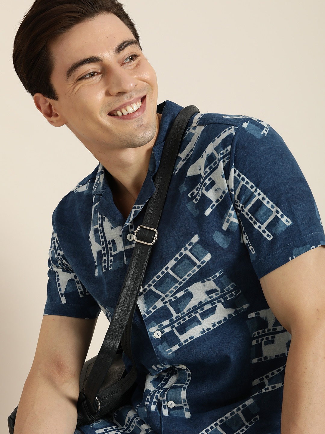 Taavi Men Navy Blue & White Indigo Hand Block Print Cotton Cyanotype Sustainable Shirt
Taavi Men Navy Blue & White Indigo Hand Block Print Cotton Cyanotype Sustainable Shirt