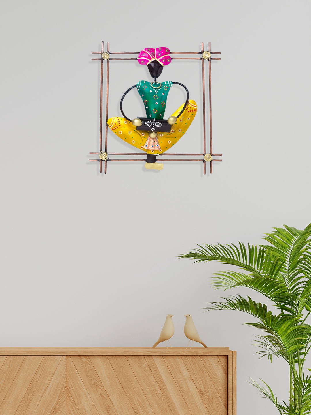 Golden Peacock Yellow & Green Handcrafted & Hand-Painted Musician Wall Hanging Showpiece, Multi
Golden Peacock Yellow & Green Handcrafted & Hand-Painted Musician Wall Hanging Showpiece, Multi