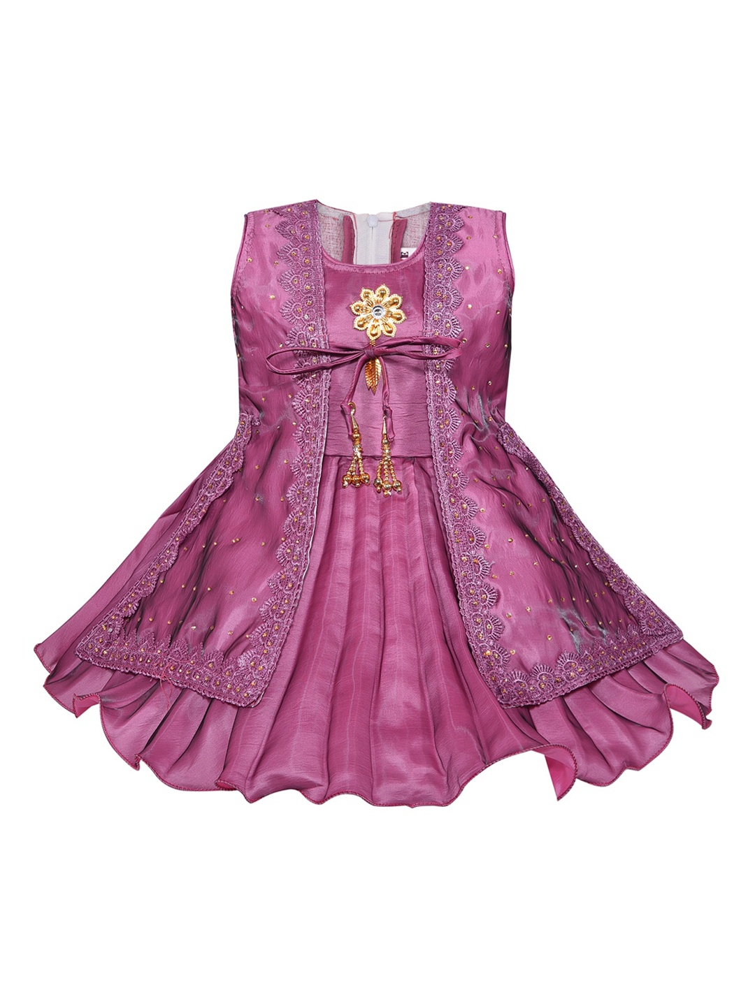 Wish Karo Purple Satin Dress