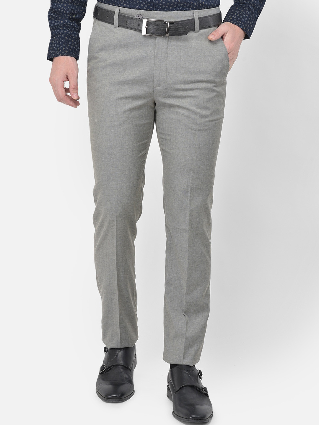 Canary London Men Grey Smart Slim Fit Wrinkle Free Formal Trousers
Canary London Men Grey Smart Slim Fit Wrinkle Free Formal Trousers