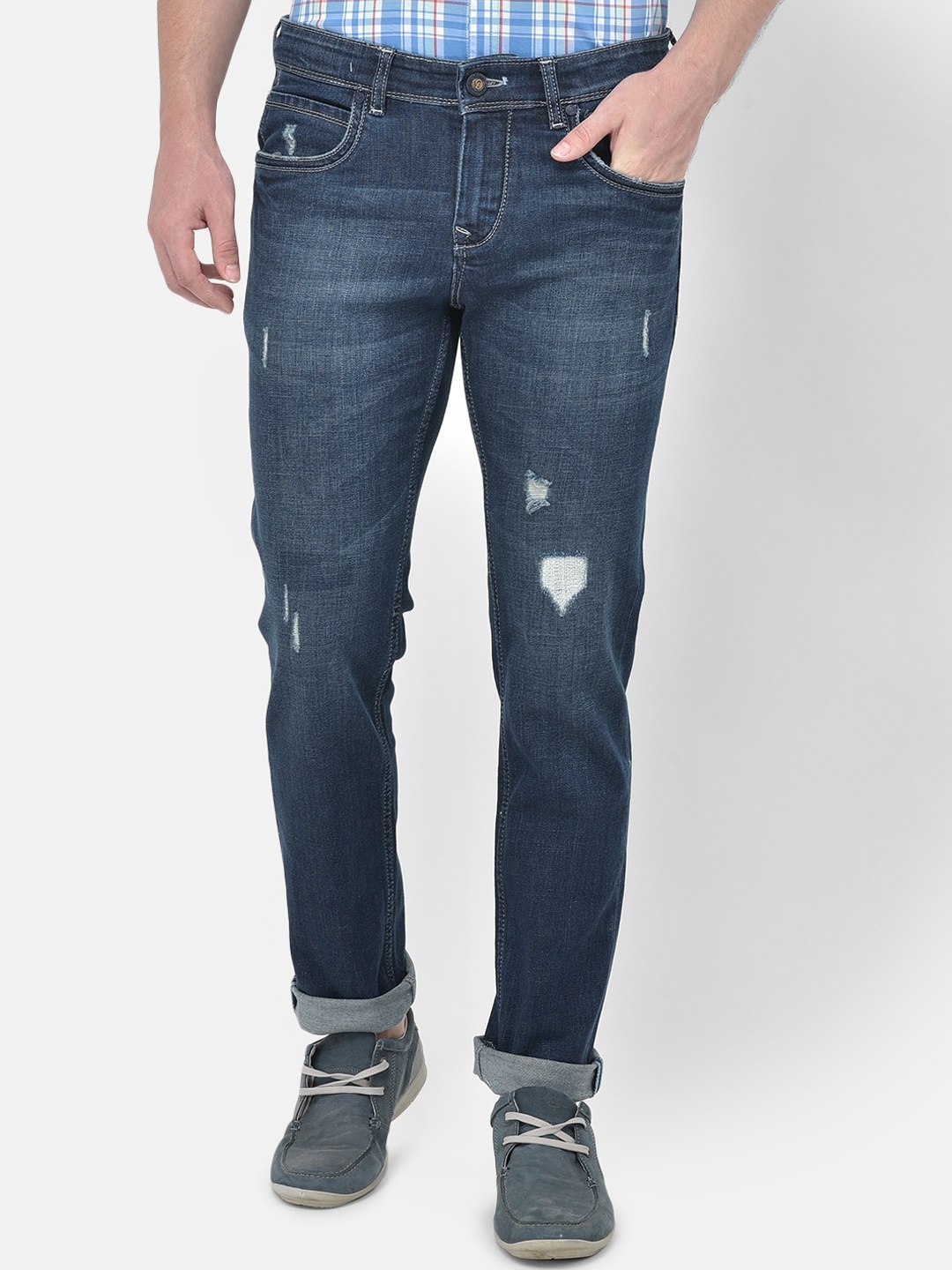 Canary London Men Blue Smart Slim Fit Low-Rise Low Distress Light Fade Stretchable Jeans
Canary London Men Blue Smart Slim Fit Low-Rise Low Distress Light Fade Stretchable Jeans