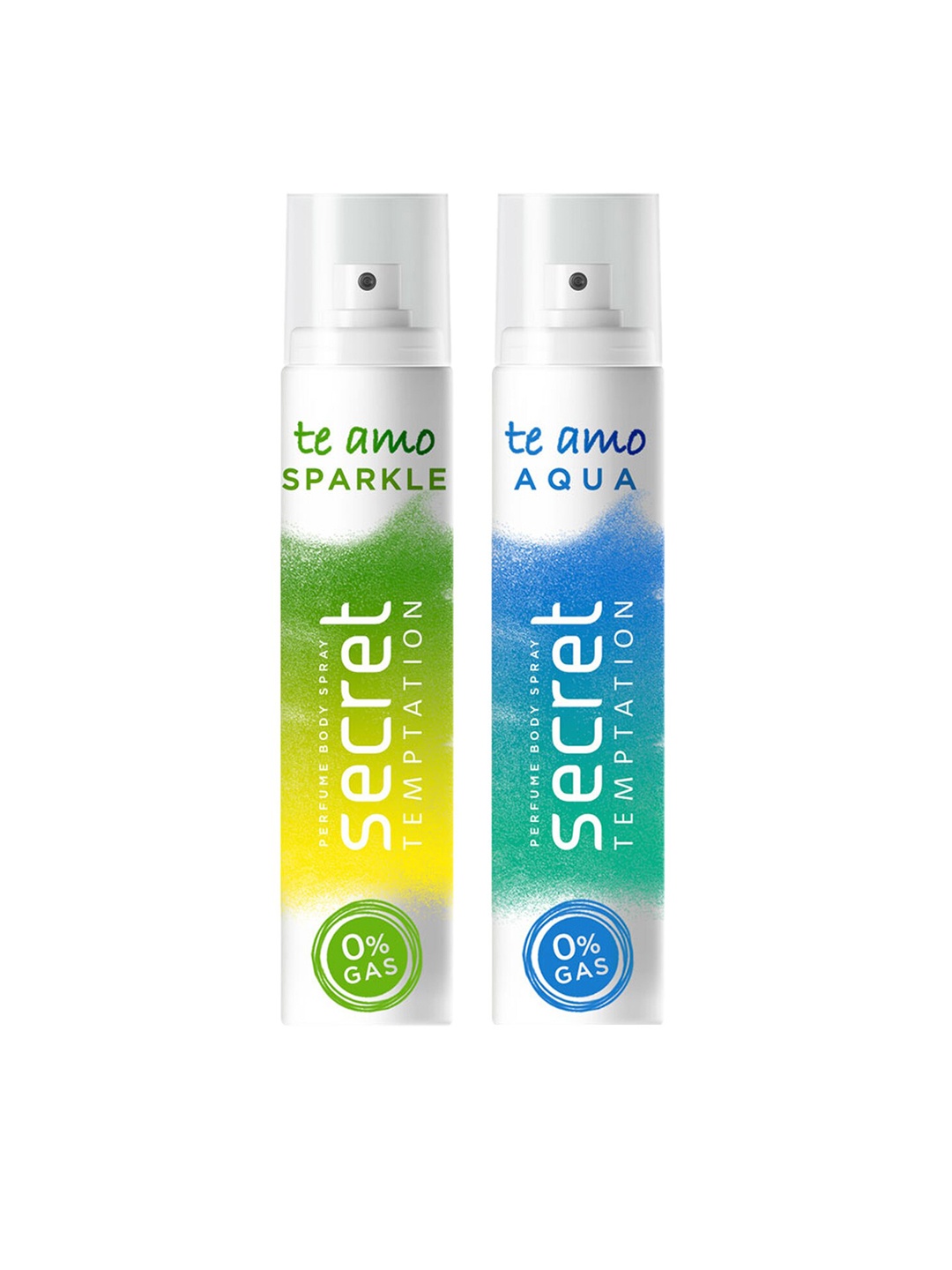 Secret Temptation Women Pack of 2 Green & Blue Te Amo Sparkle & Aqua Body Spray 120 ml
Secret Temptation Women Pack of 2 Green & Blue Te Amo Sparkle & Aqua Body Spray 120 ml