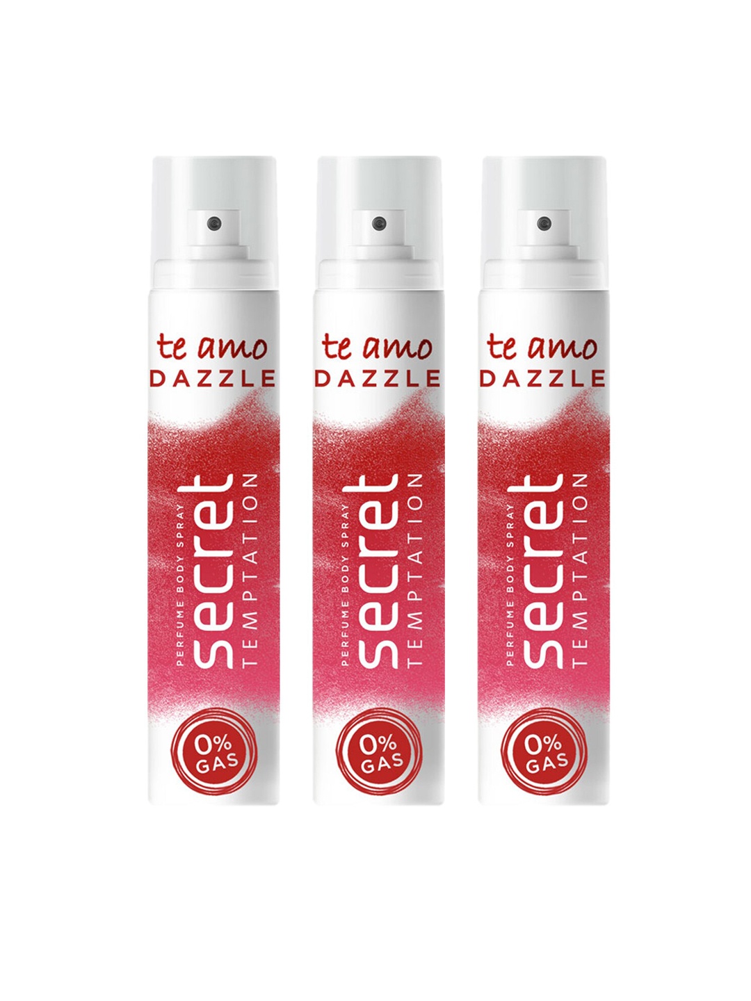 Secret Temptation Women Pack of 3 Te Amo Dazzle No Gas Perfume Body Spray 360ml, White
Secret Temptation Women Pack of 3 Te Amo Dazzle No Gas Perfume Body Spray 360ml, White