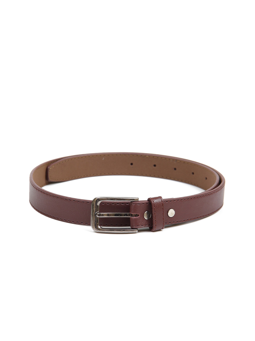 Calvadoss Women Maroon Textured Belt
