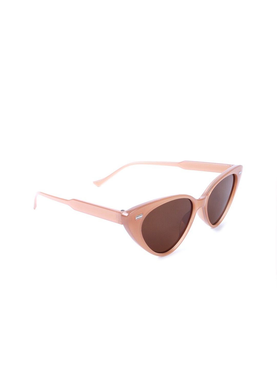 FUZOKU Women Brown Cat Eye Sunglasses