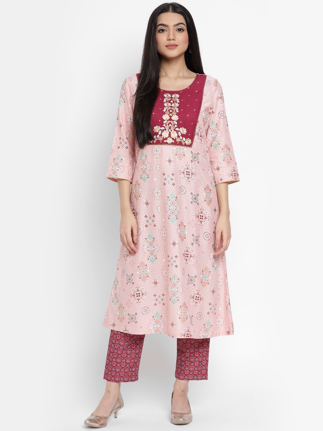 AURELIA - The Aure Collection Women Pink & Magenta Ethnic Motifs Printed Regular Kurta with Trousers
AURELIA - The Aure Collection Women Pink & Magenta Ethnic Motifs Printed Regular Kurta with Trousers