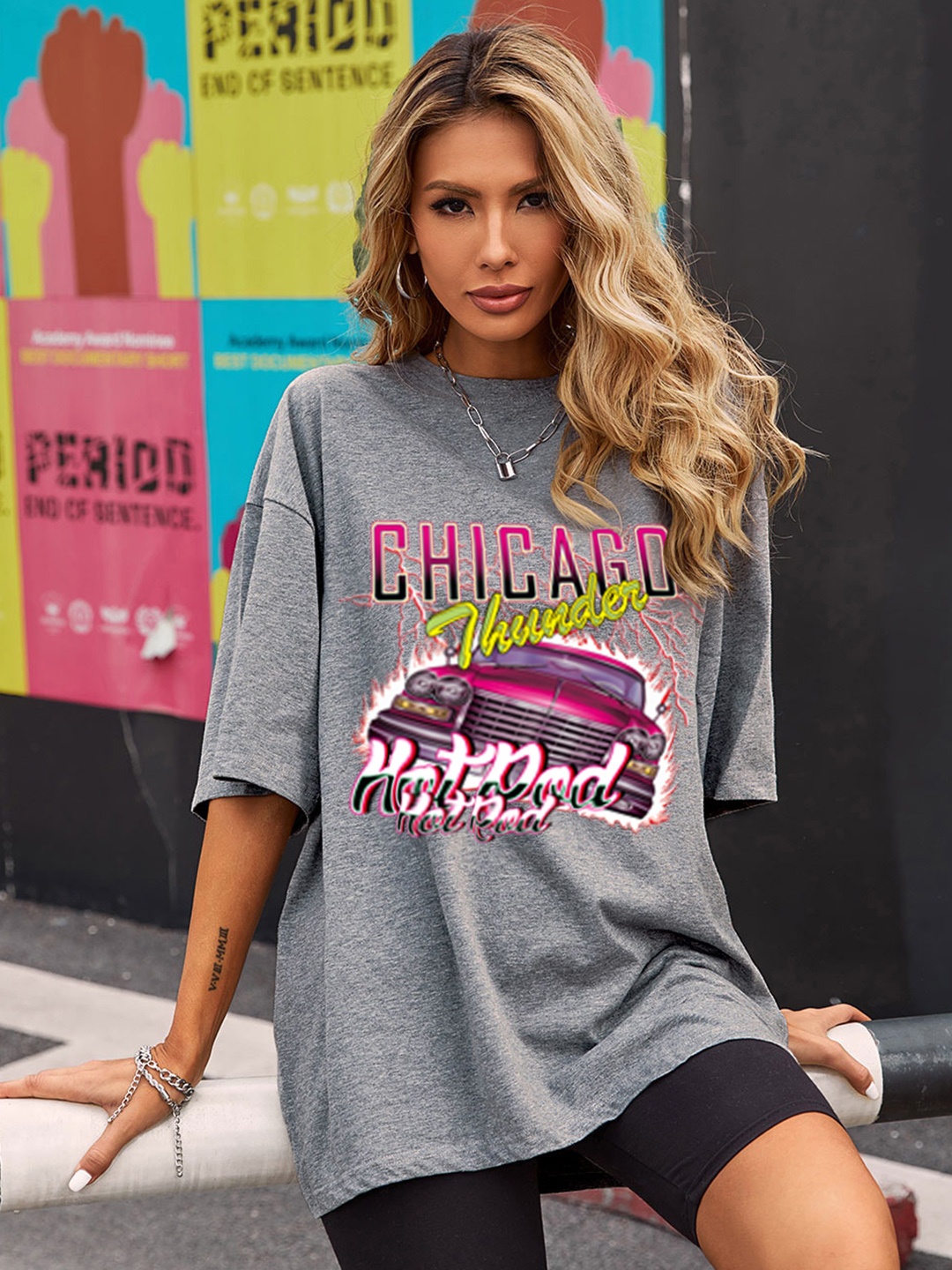 URBANIC Women Grey Relaxed Fit Typography Printed Drop-Shoulder Sleeves Longline T-shirt
URBANIC Women Grey Relaxed Fit Typography Printed Drop-Shoulder Sleeves Longline T-shirt