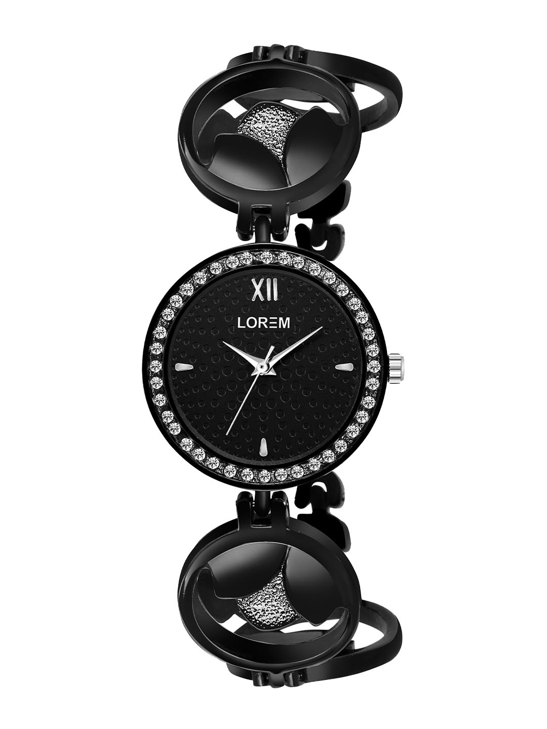 LOREM Women Black Embellished Dial & Black Bracelet Style Straps Analogue Watch LR257
LOREM Women Black Embellished Dial & Black Bracelet Style Straps Analogue Watch LR257