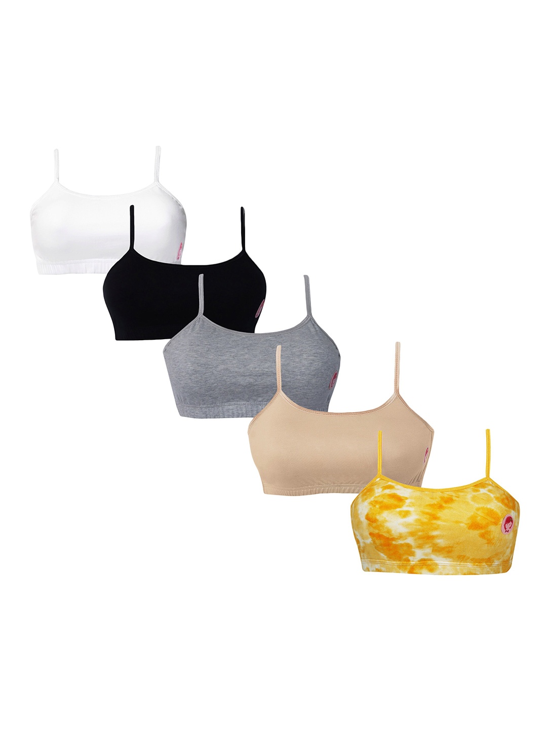Girls Pack Of 5 Double Layer Premium Cotton Non-Wired Non Padded Beginners Bra DCBRSE7110/xxxs, Yellow
Girls Pack Of 5 Double Layer Premium Cotton Non-Wired Non Padded Beginners Bra DCBRSE7110/xxxs, Yellow