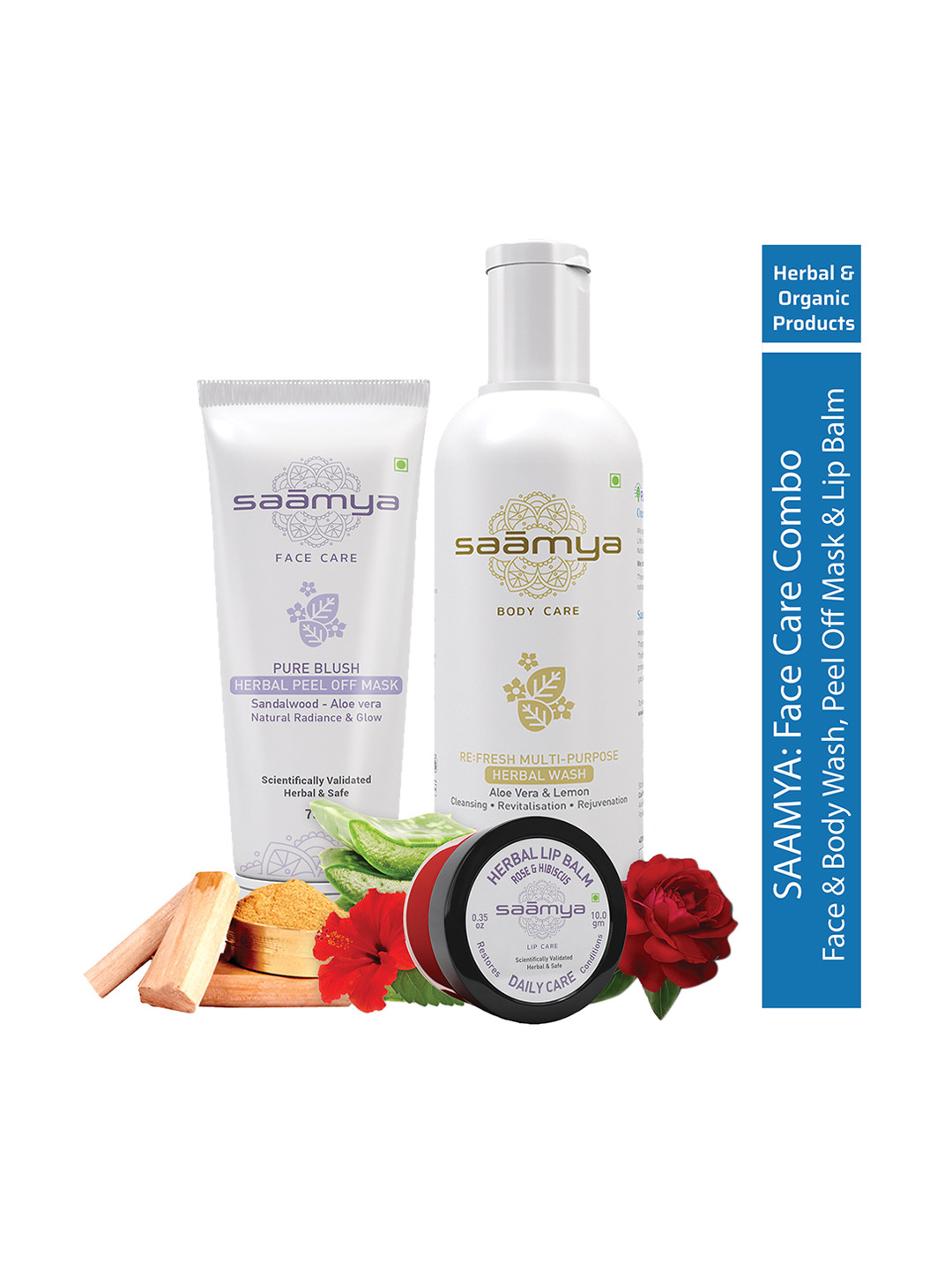 Saamya Herbal ReFresh Face & Body Wash 400ml, Peel off Mask 75GM & Lip Balm 10, Lime green 
Saamya Herbal ReFresh Face & Body Wash 400ml, Peel off Mask 75GM & Lip Balm 10, Lime green