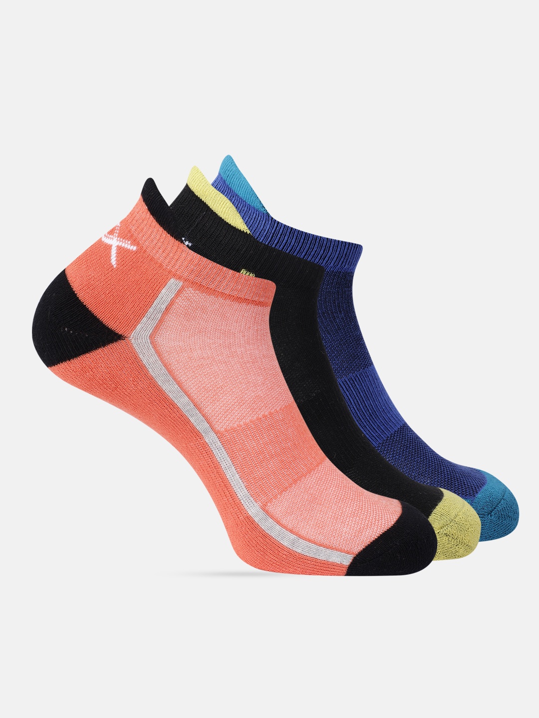 HRX by Hrithik Roshan Men Pack Of 3 Ankle Length Multicoloured Half Terry Socks, Multi
HRX by Hrithik Roshan Men Pack Of 3 Ankle Length Multicoloured Half Terry Socks, Multi