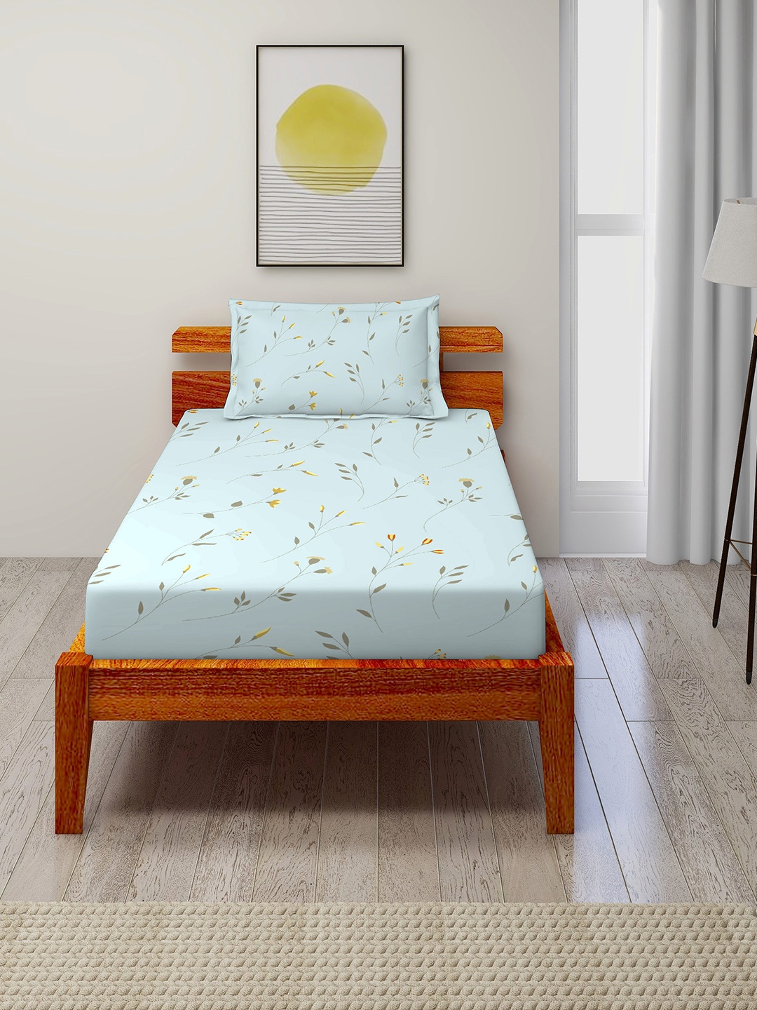 Duroflex Splendour Prime Blue Pure Cotton 104 TC Single Bedsheet with 1 Pillow Cover
Duroflex Splendour Prime Blue Pure Cotton 104 TC Single Bedsheet with 1 Pillow Cover