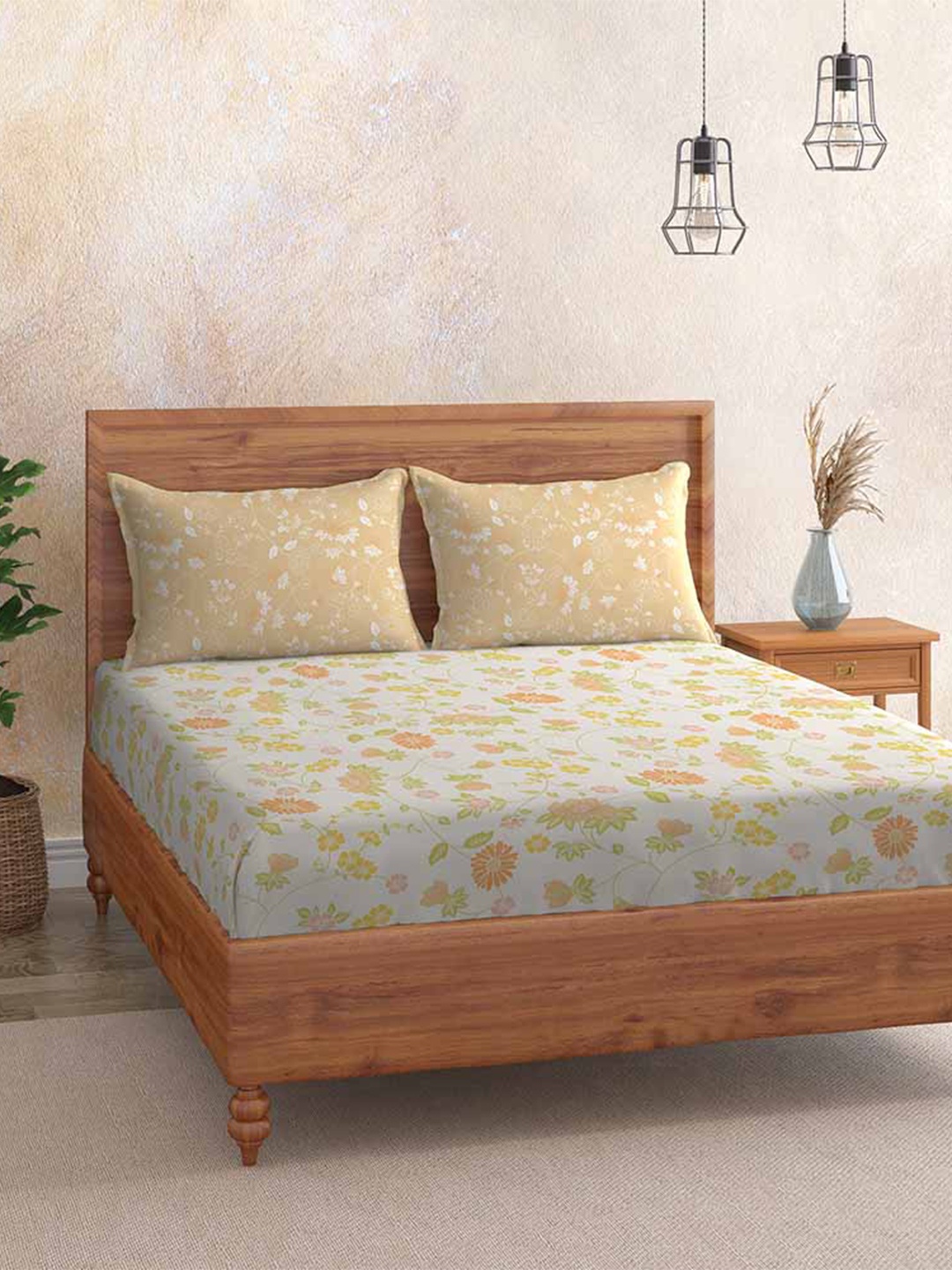 Duroflex Yellow & Orange Floral 104 TC Pure Cotton King Bedsheet with 2 Pillow Covers
Duroflex Yellow & Orange Floral 104 TC Pure Cotton King Bedsheet with 2 Pillow Covers