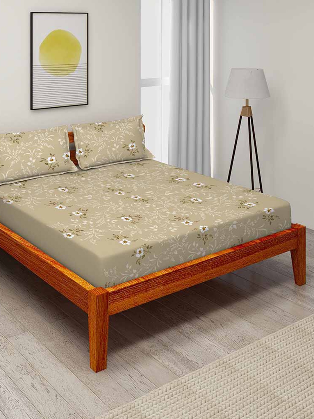 Duroflex Brown & White Floral Printed 104 TC Cotton Single Bedsheet with 1 Pillow Cover
Duroflex Brown & White Floral Printed 104 TC Cotton Single Bedsheet with 1 Pillow Cover