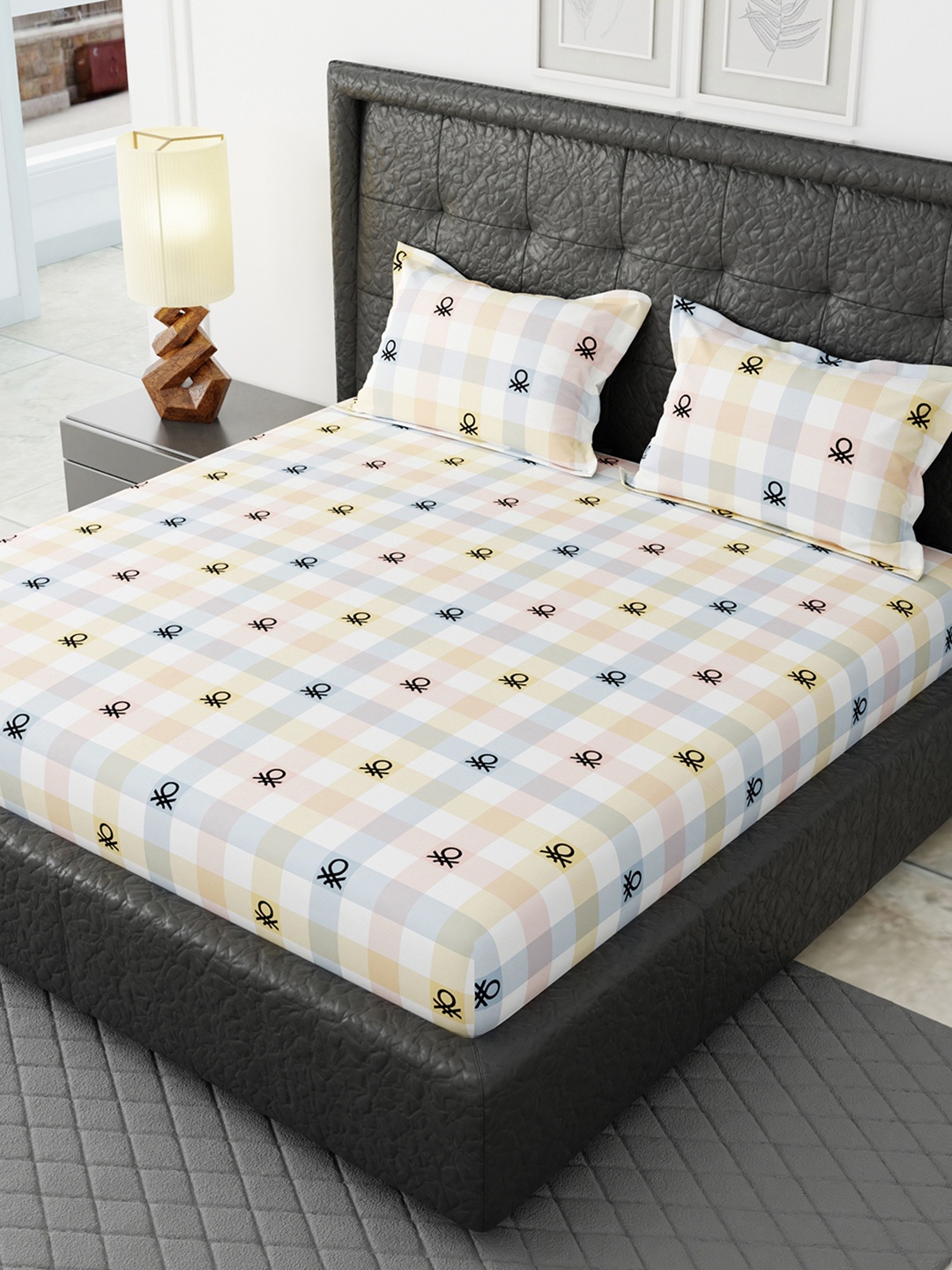 United Colors of Benetton White & Yellow Geometric 180 TC King Bedsheet with 2 Pillow Covers
United Colors of Benetton White & Yellow Geometric 180 TC King Bedsheet with 2 Pillow Covers