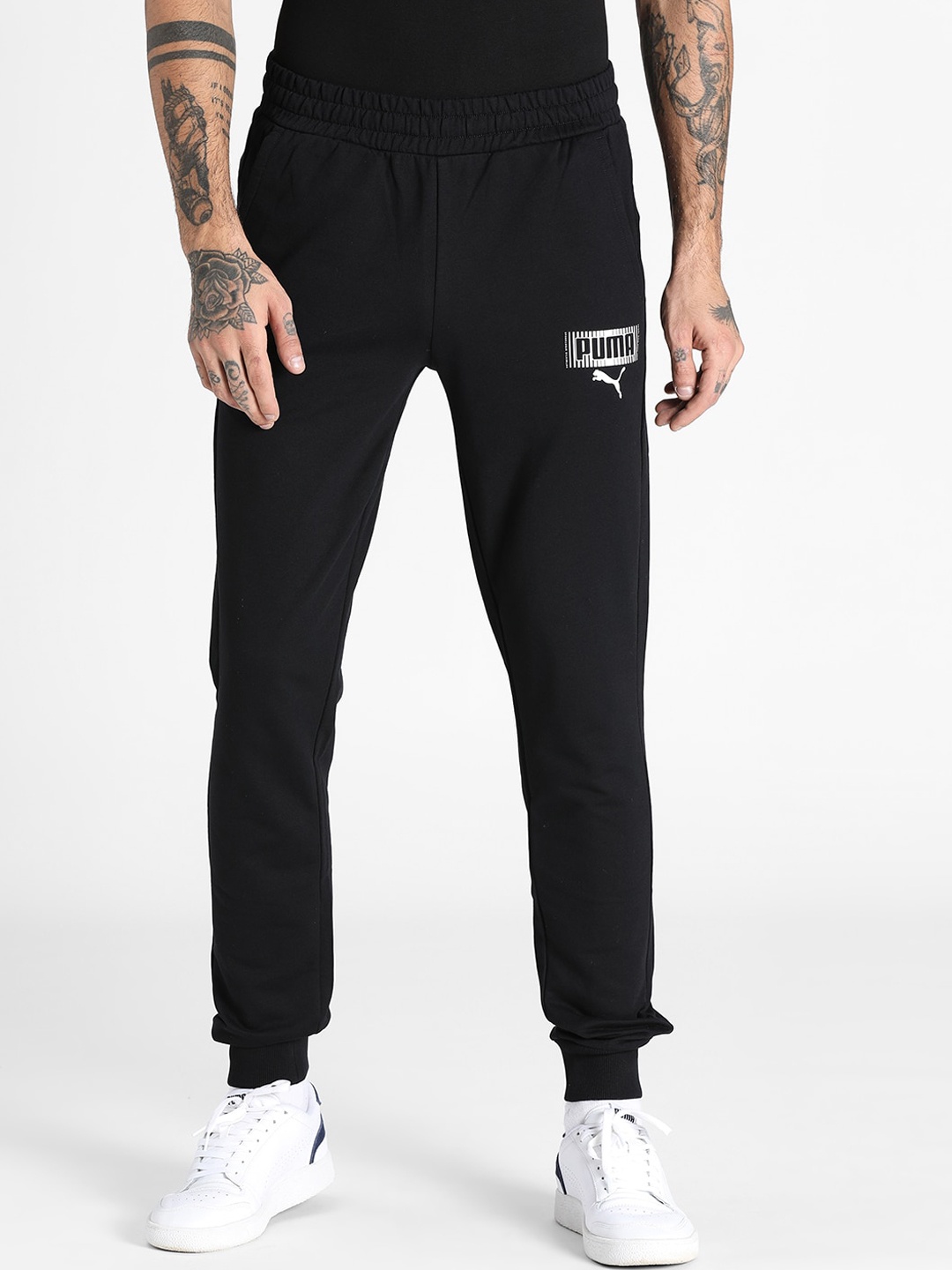 Puma Men Black Printed Track Pants